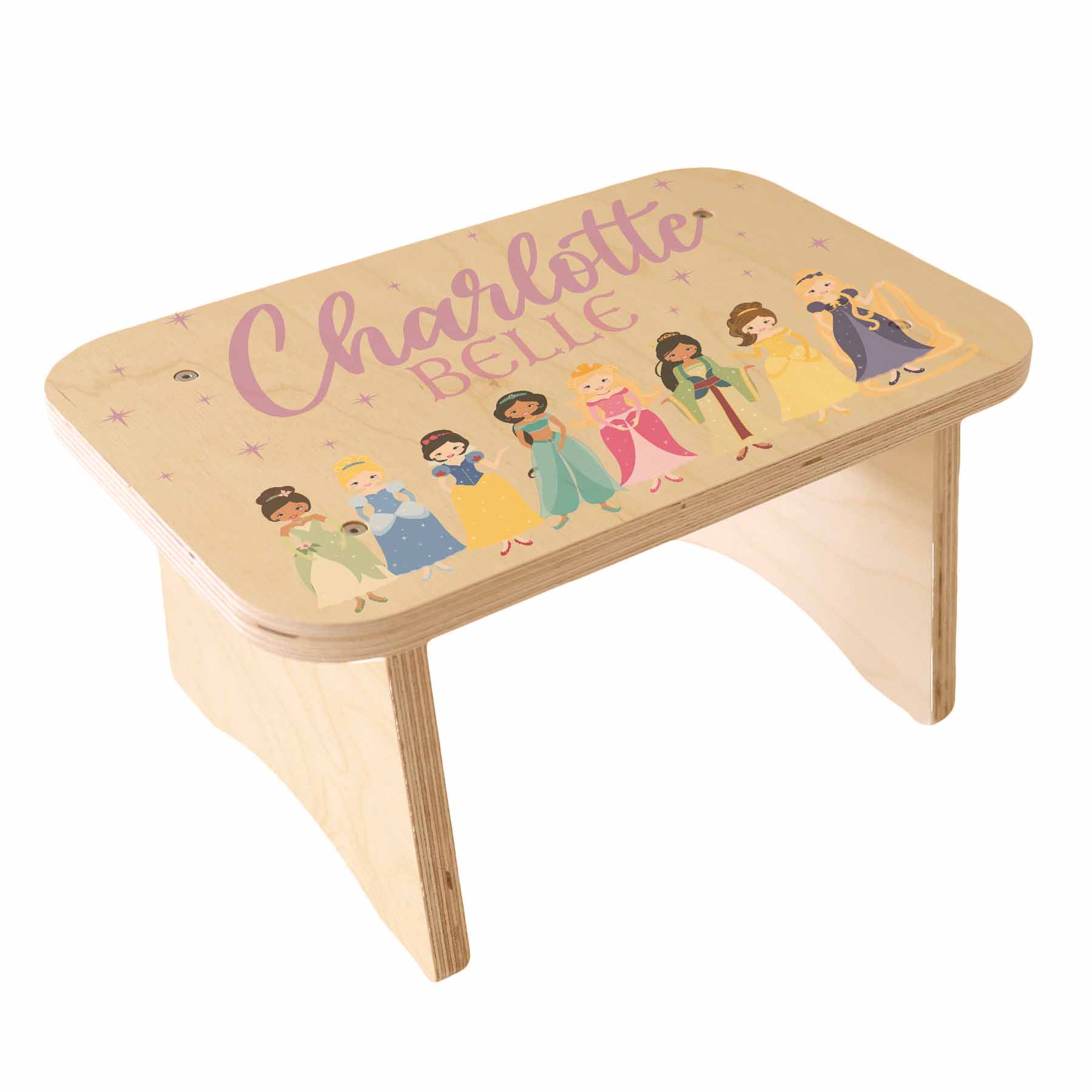 Kids Personalized Step Stool | Pretty Princess - Image 2