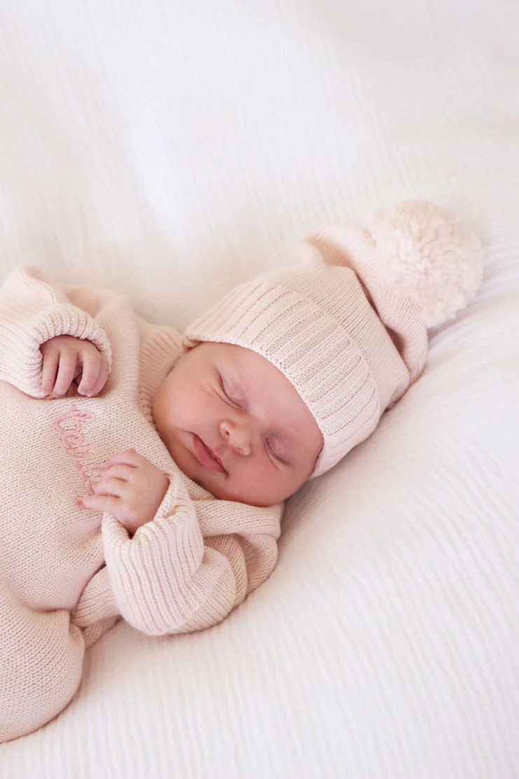 Knit Baby Pom Pom Beanie | Sweet Neutrals - Image 3