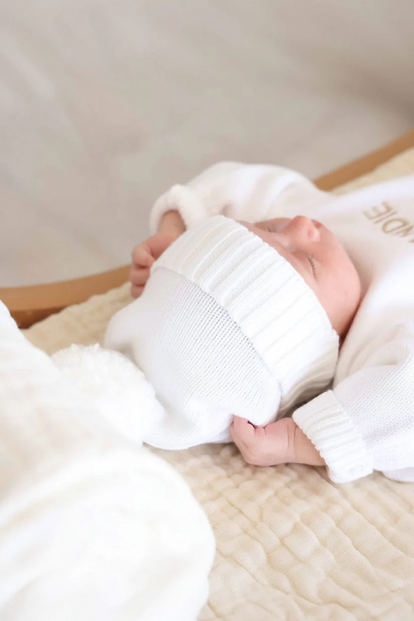 Knit Baby Pom Pom Beanie | Sweet Neutrals - Image 6