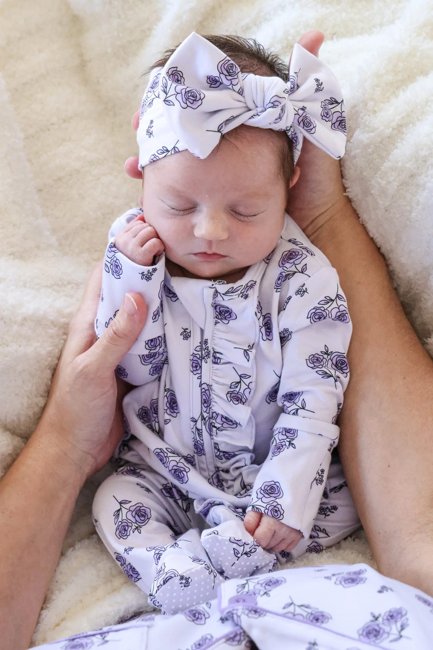 Knit Large Bow Headwrap | Amethyst Garden - Image 5