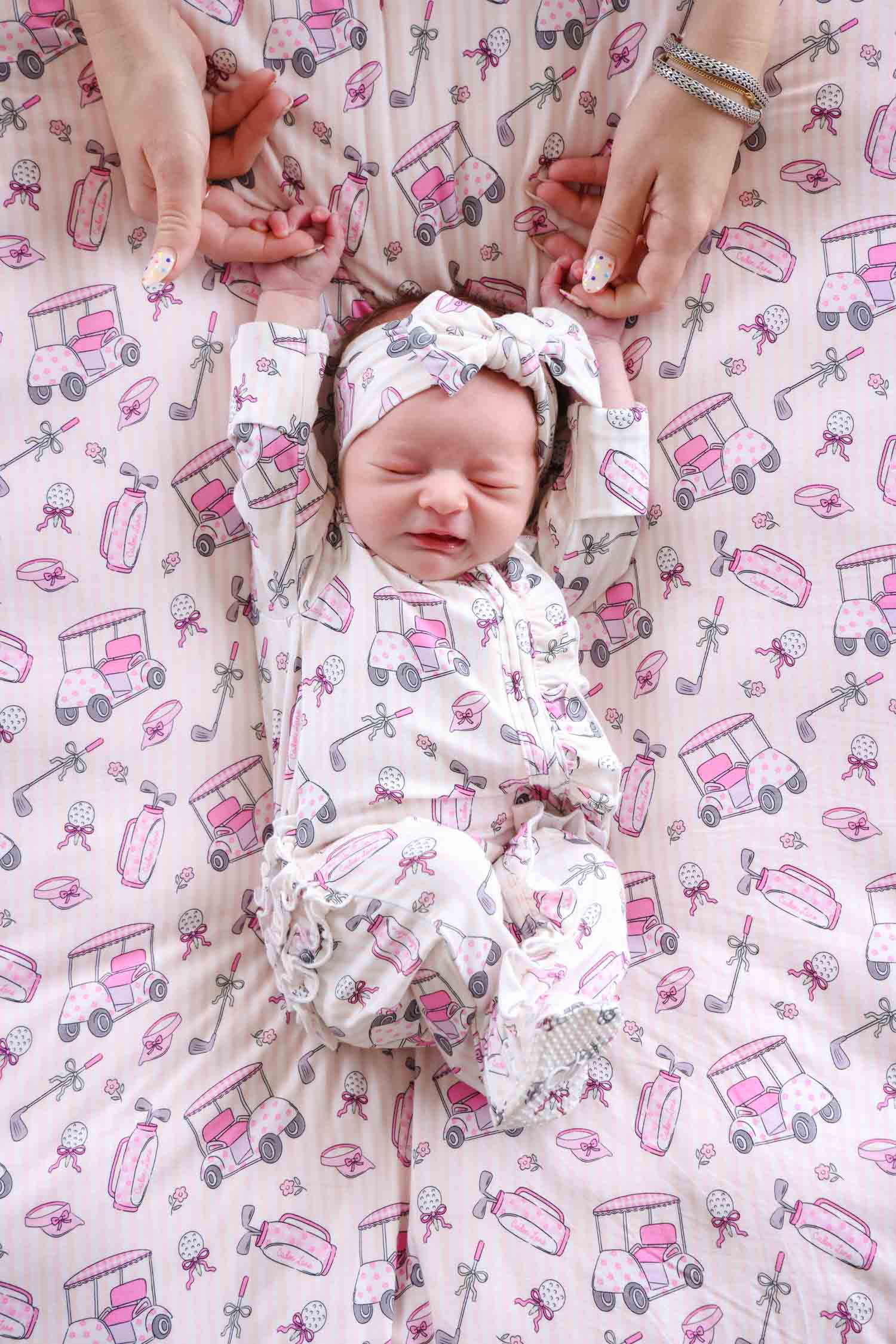 Knit Large Bow Headwrap | Caddie Crew Pink - Image 5