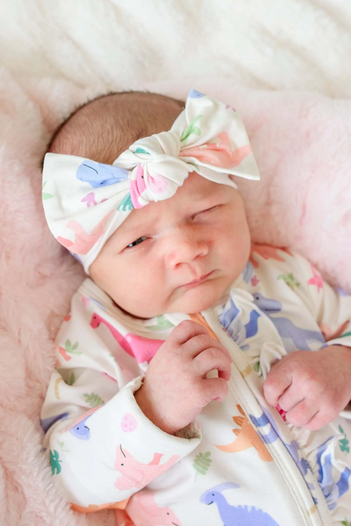 Knit Large Bow Bamboo Headwrap | Little Fossil Pink - Image 3
