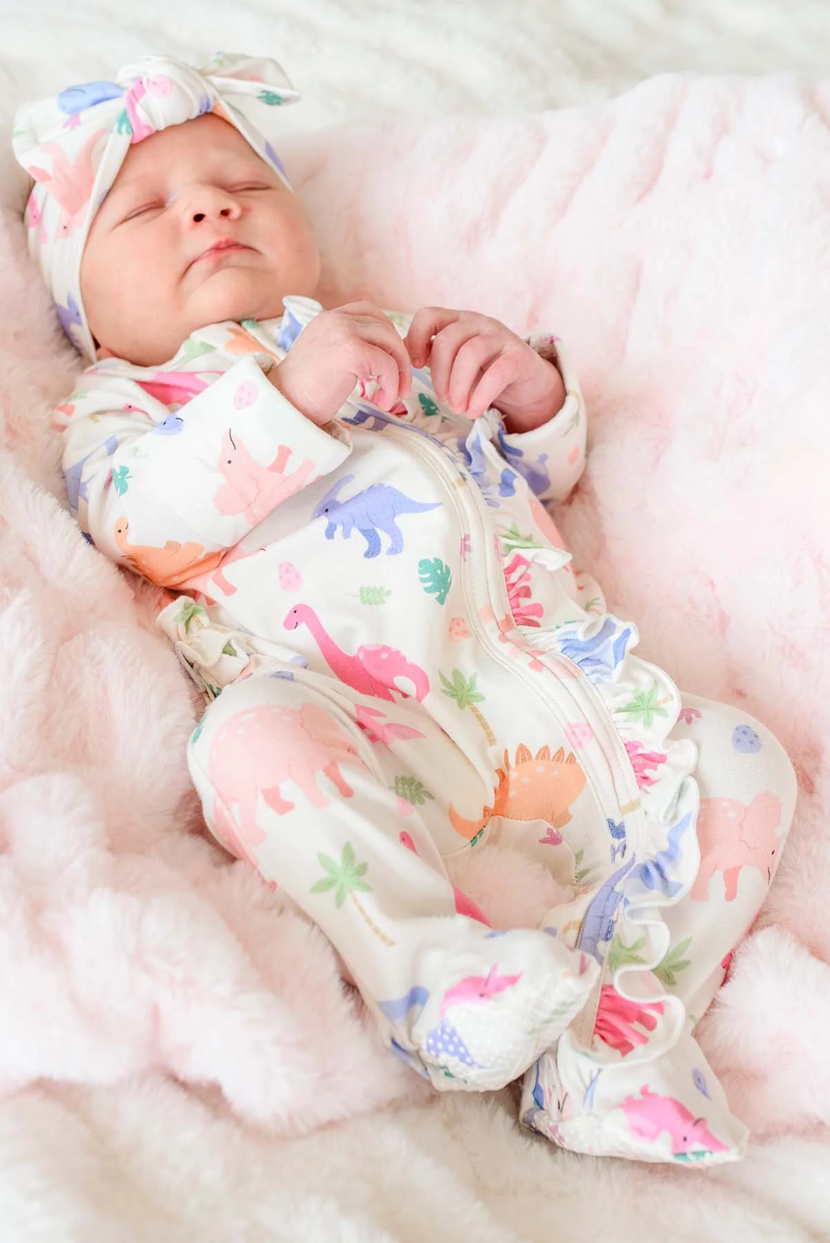 Knit Large Bow Bamboo Headwrap | Little Fossil Pink - Image 5