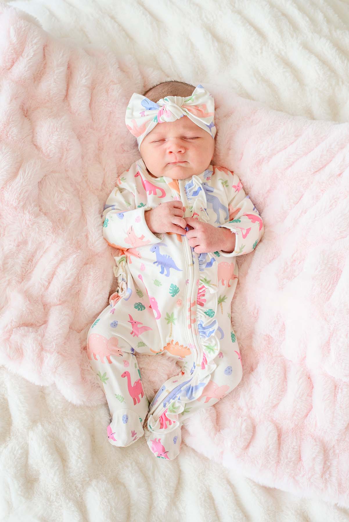 Knit Large Bow Bamboo Headwrap | Little Fossil Pink - Image 6