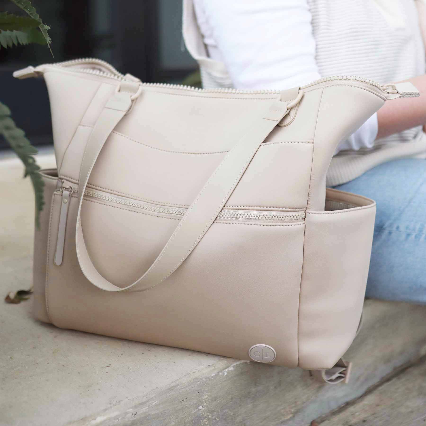 Lane Convertible Diaper Bag Tote | Sand - Image 12