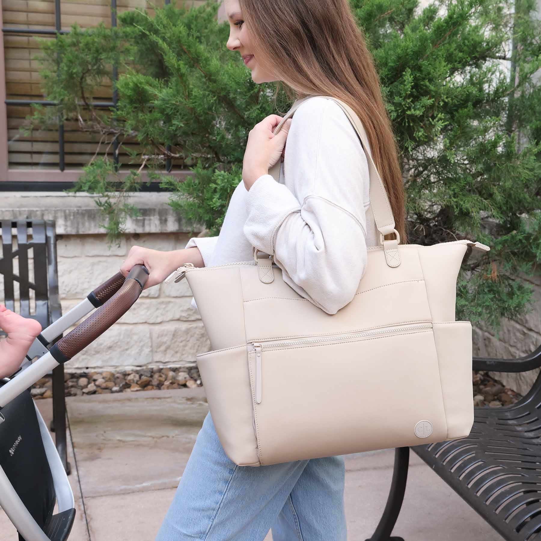 Lane Convertible Diaper Bag Tote | Sand - Image 7
