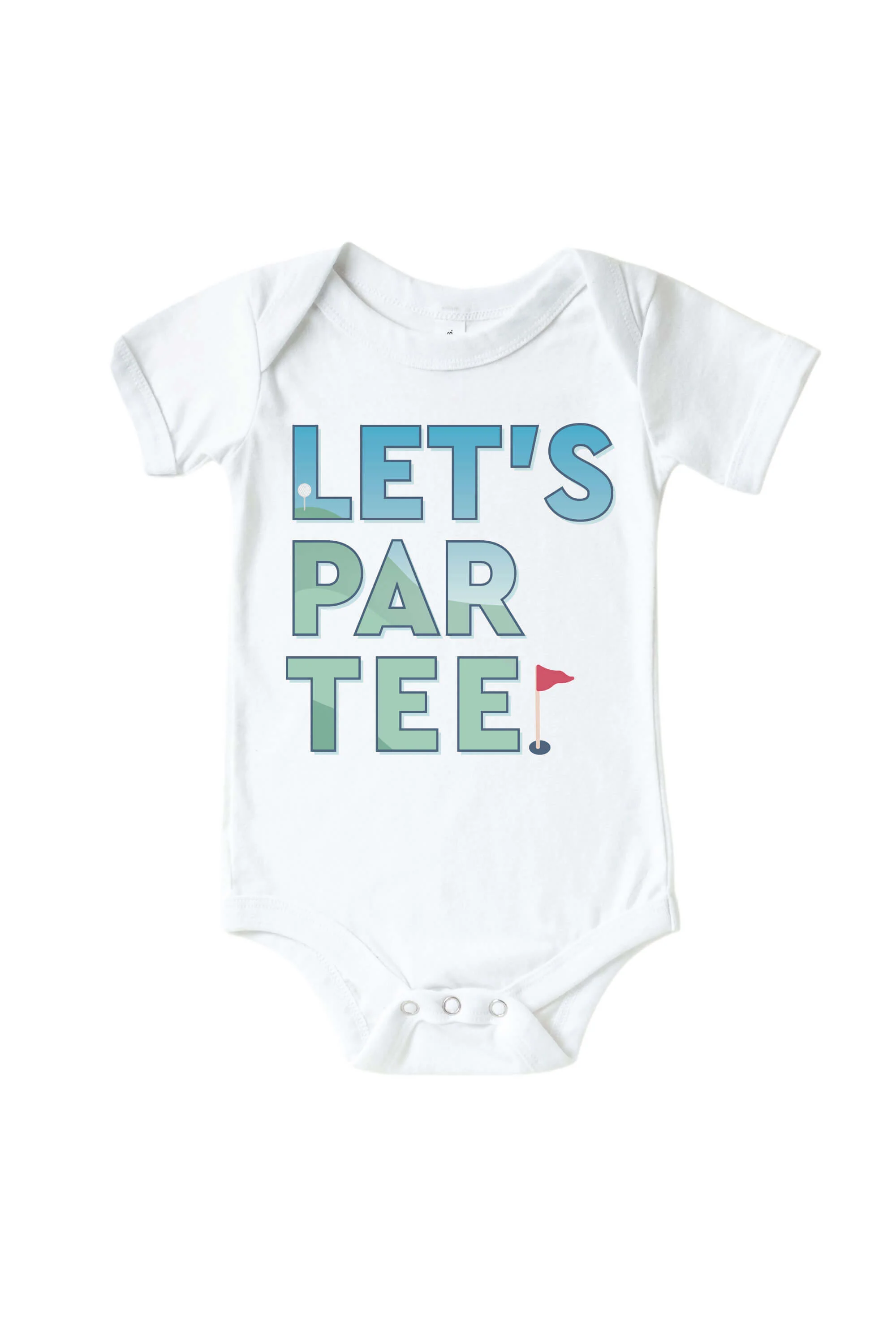 Let's Par Tee Graphic Bodysuit & Kids Tee | White - Image 2