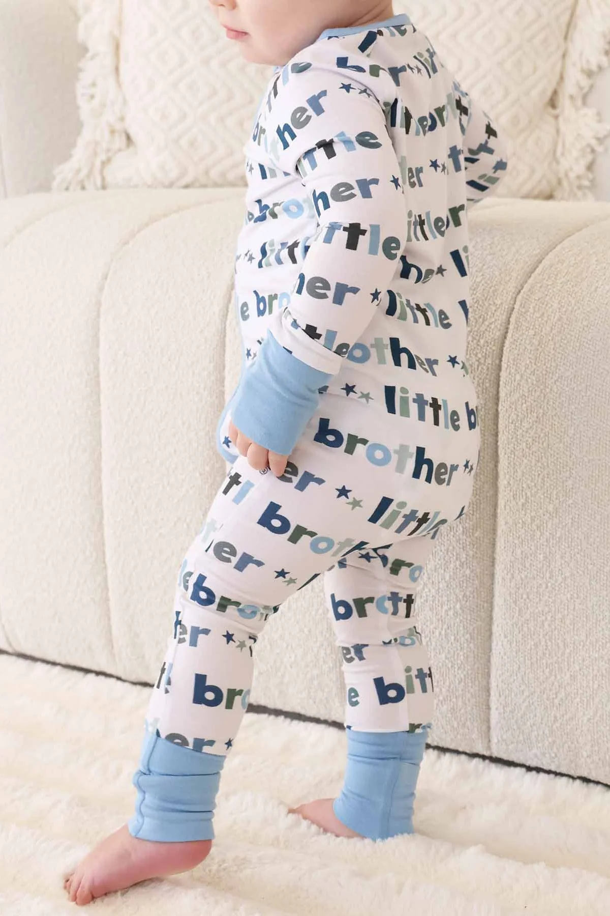 Little Brother Convertible Bamboo Zip Romper - Image 8