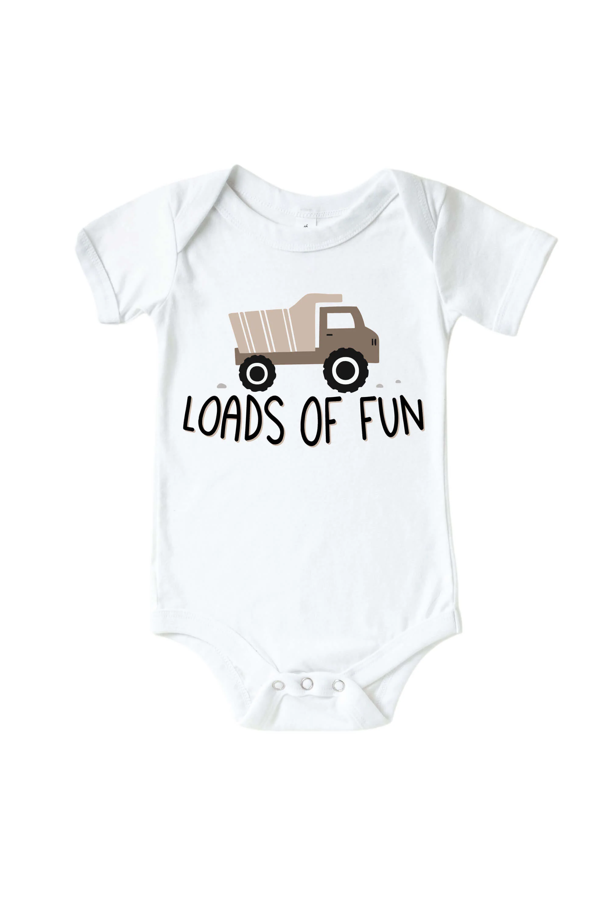 Loads Of Fun Graphic Bodysuit & Kids Tee | White - Image 2
