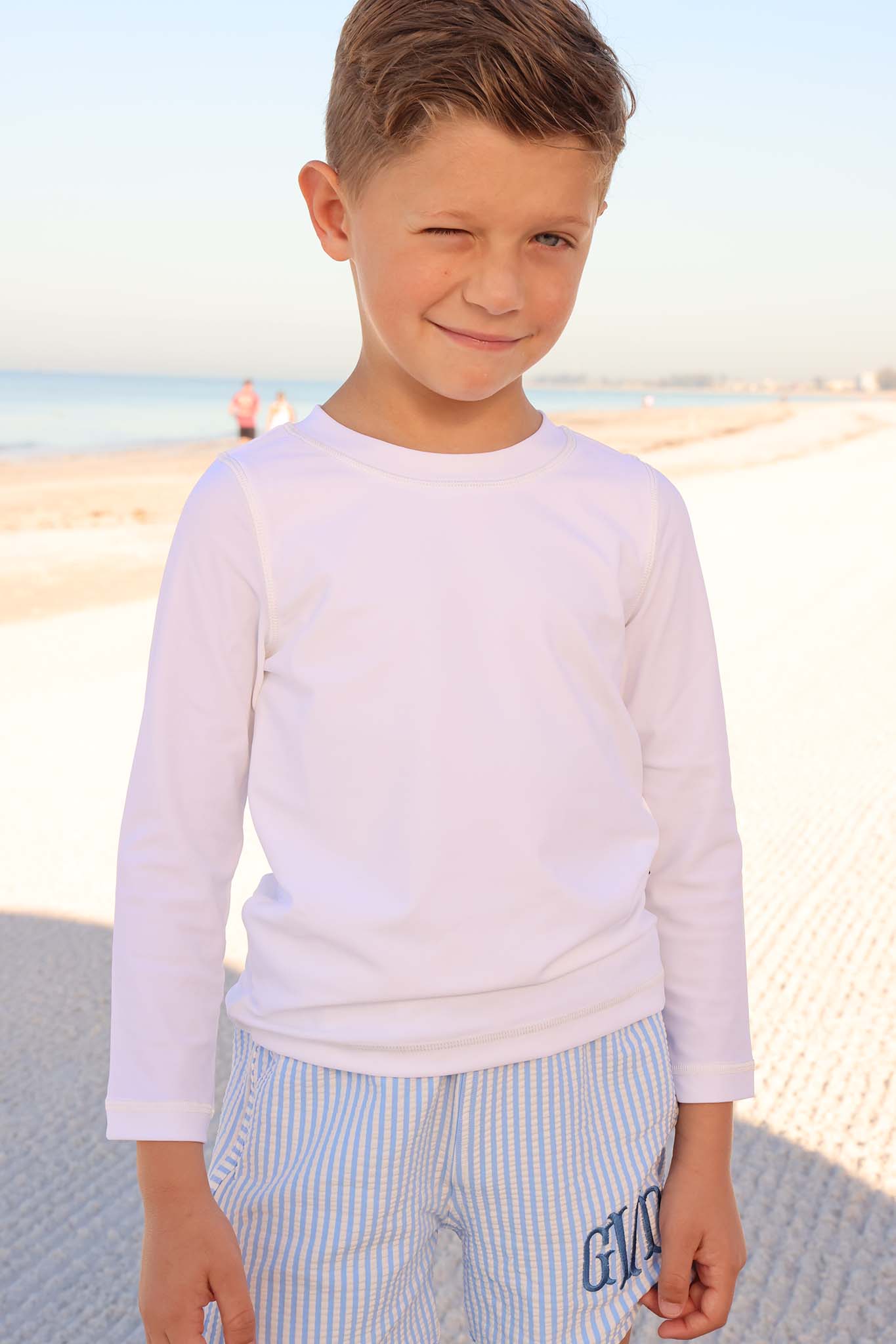 Long Sleeve Rash Guard Shirt | White - Image 3