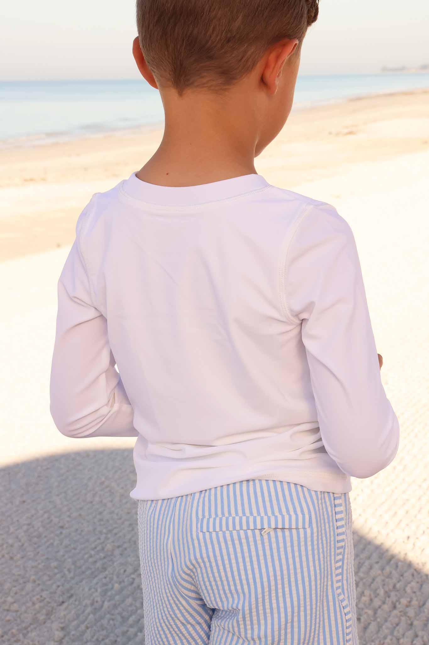 Long Sleeve Rash Guard Shirt | White - Image 4