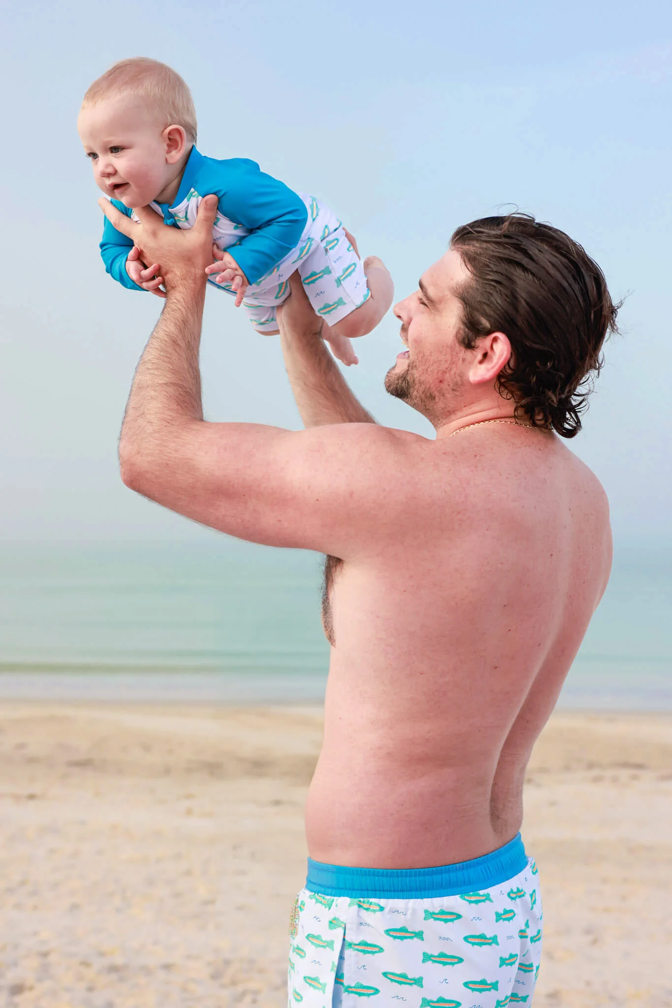 Long Sleeve Rash Guard Swim Romper Shortie | Tiny Trout - Image 5