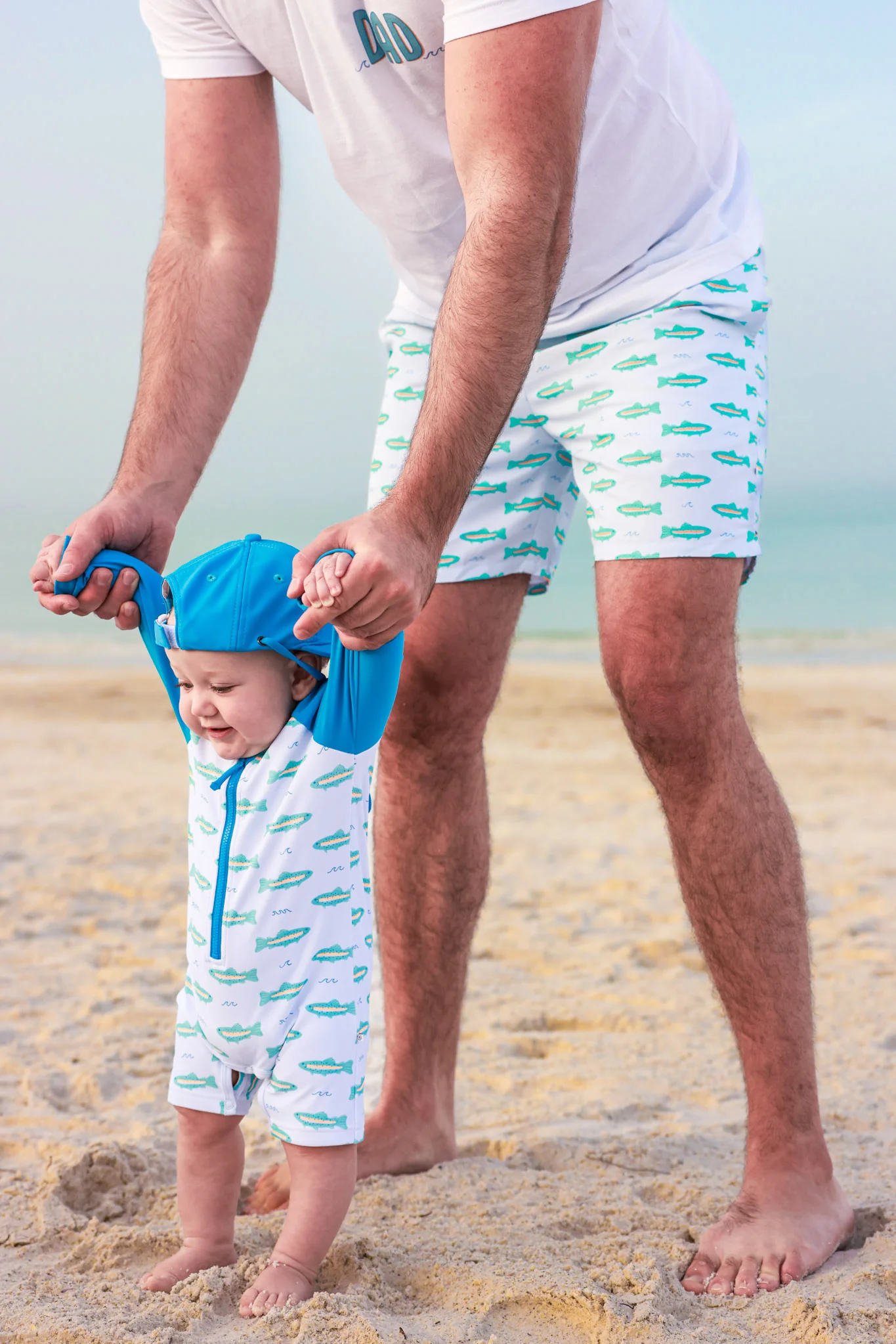 Long Sleeve Rash Guard Swim Romper Shortie | Tiny Trout - Image 6