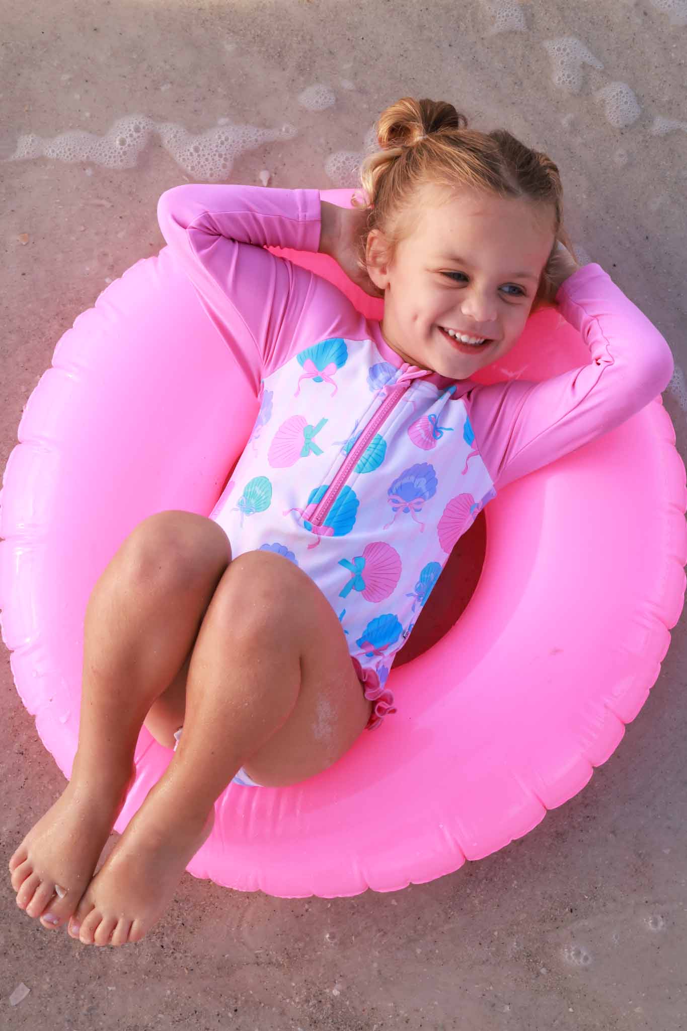 Long Sleeve Rash Guard with Front Zipper | Seaside Sweetie - Image 9