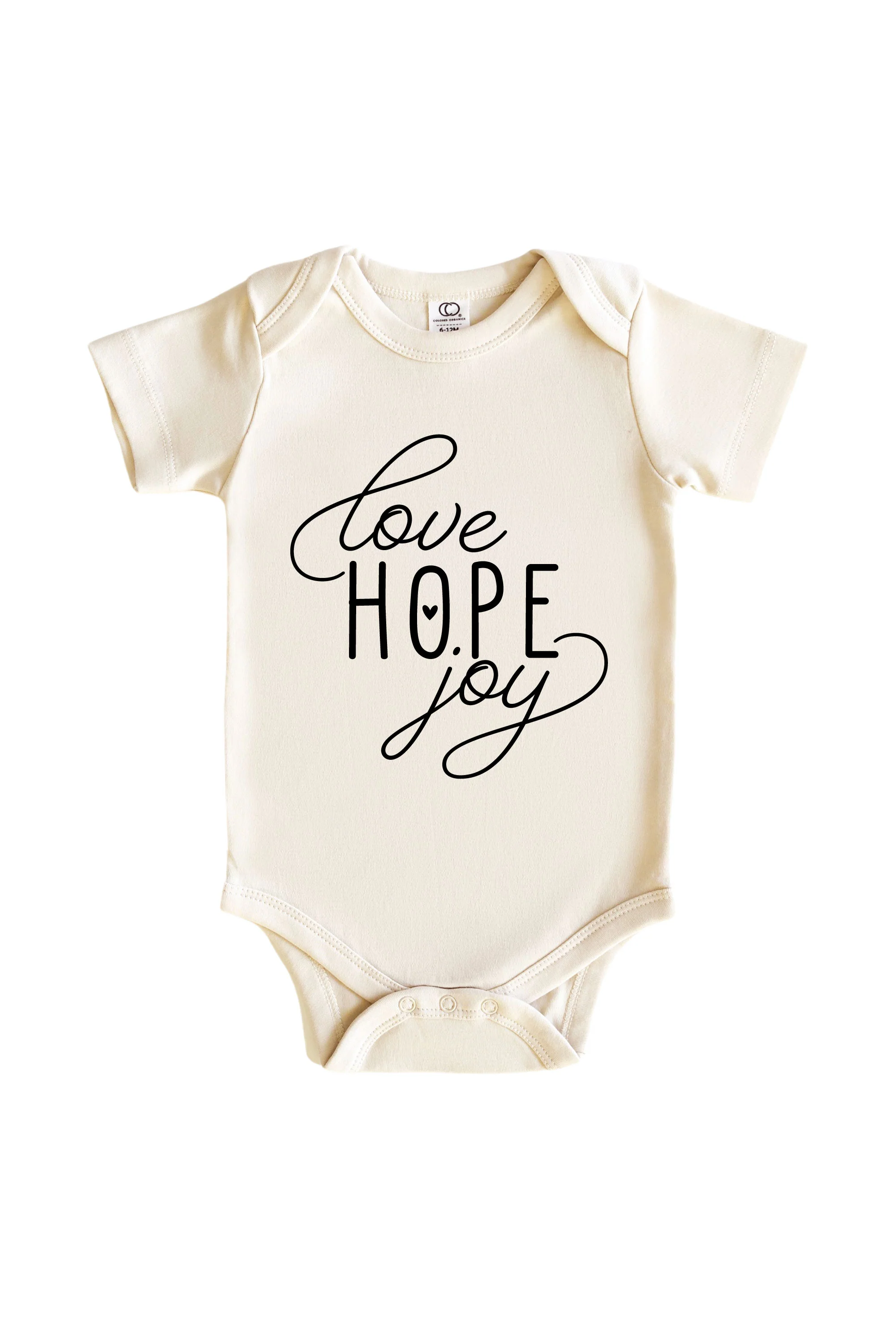 Love Hope Joy Graphic Bodysuit | Natural