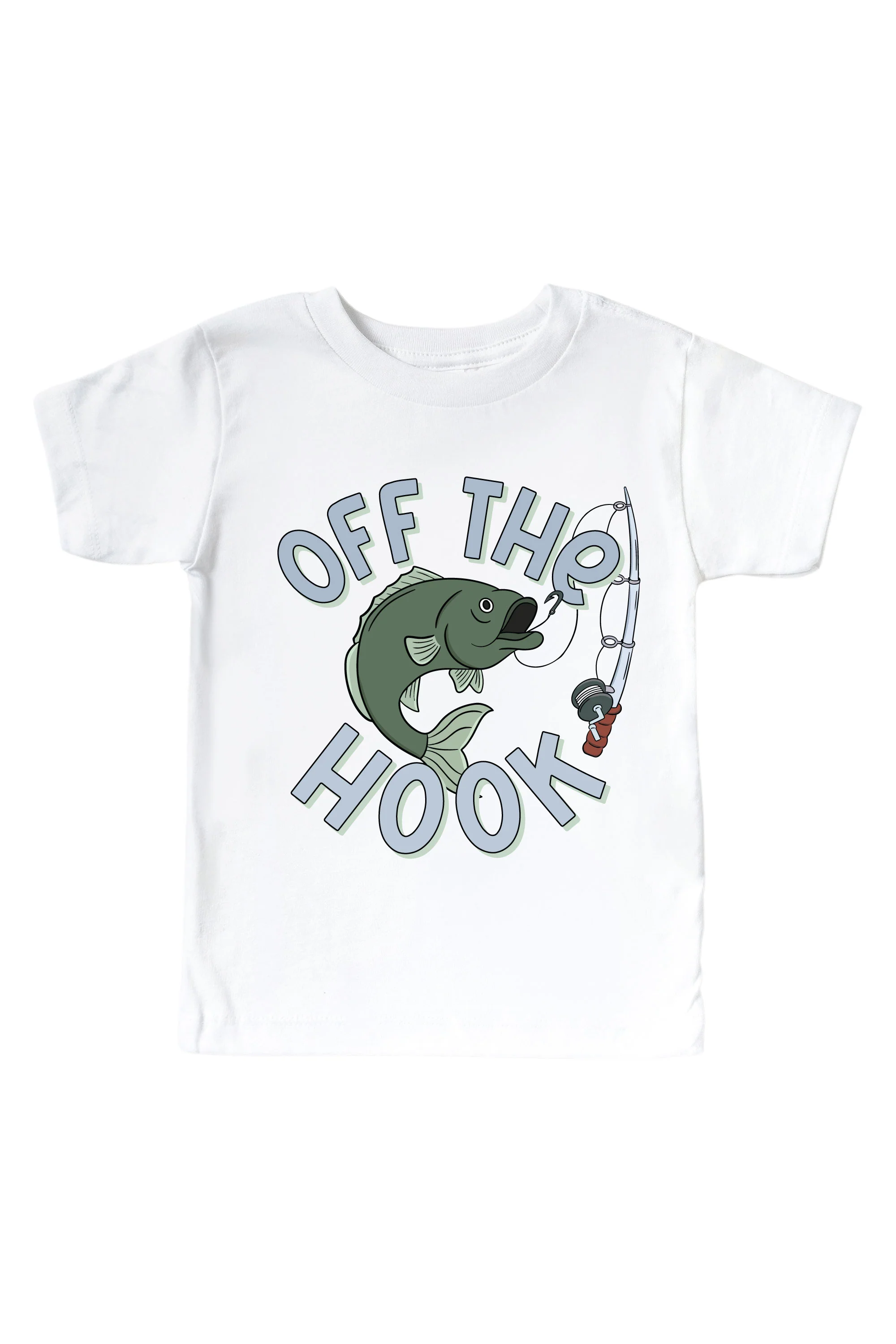 Off the Hook Graphic Bodysuit & Kids Tee | White - Image 3