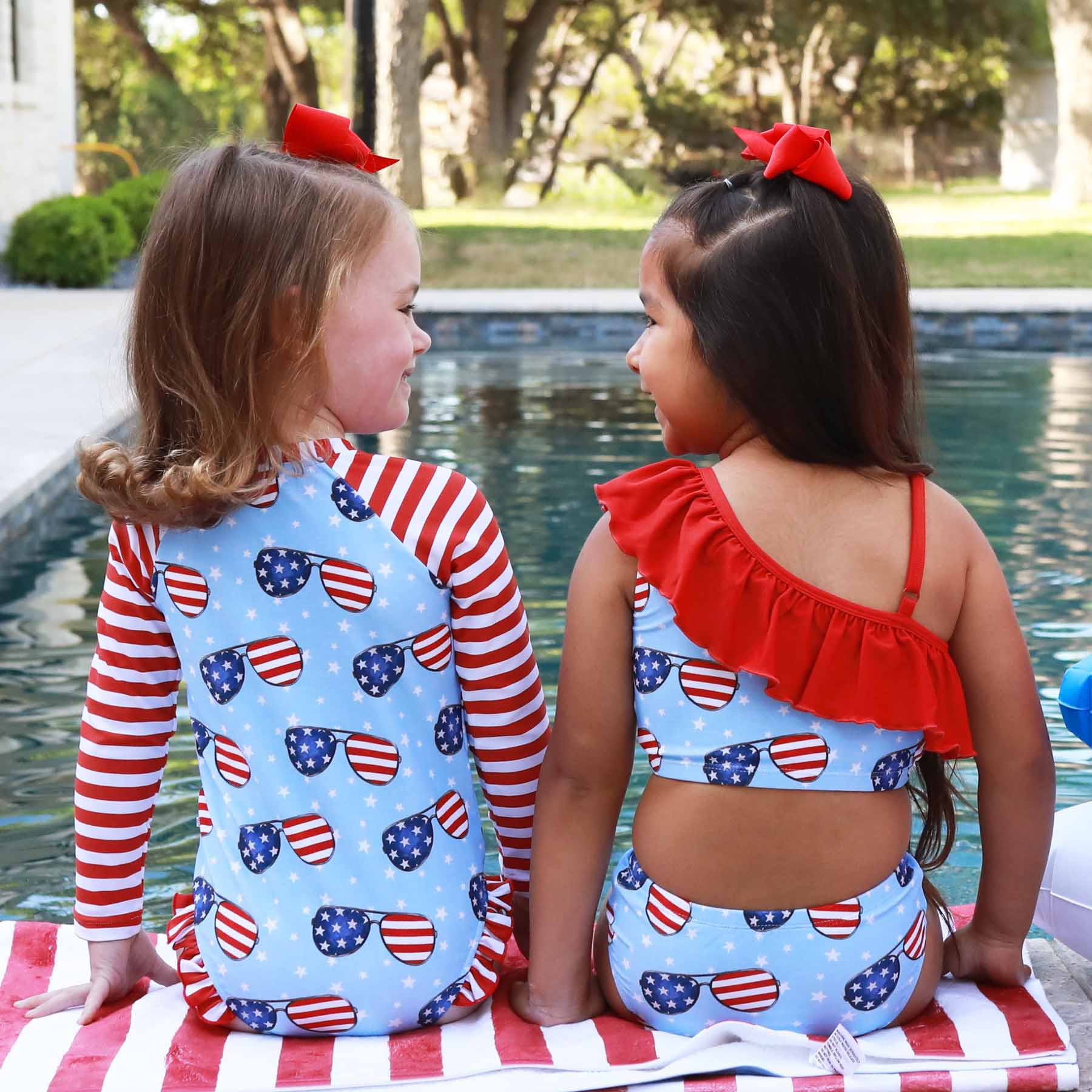 One Shoulder Ruffle Bikini | Patriotic Summer - Image 3