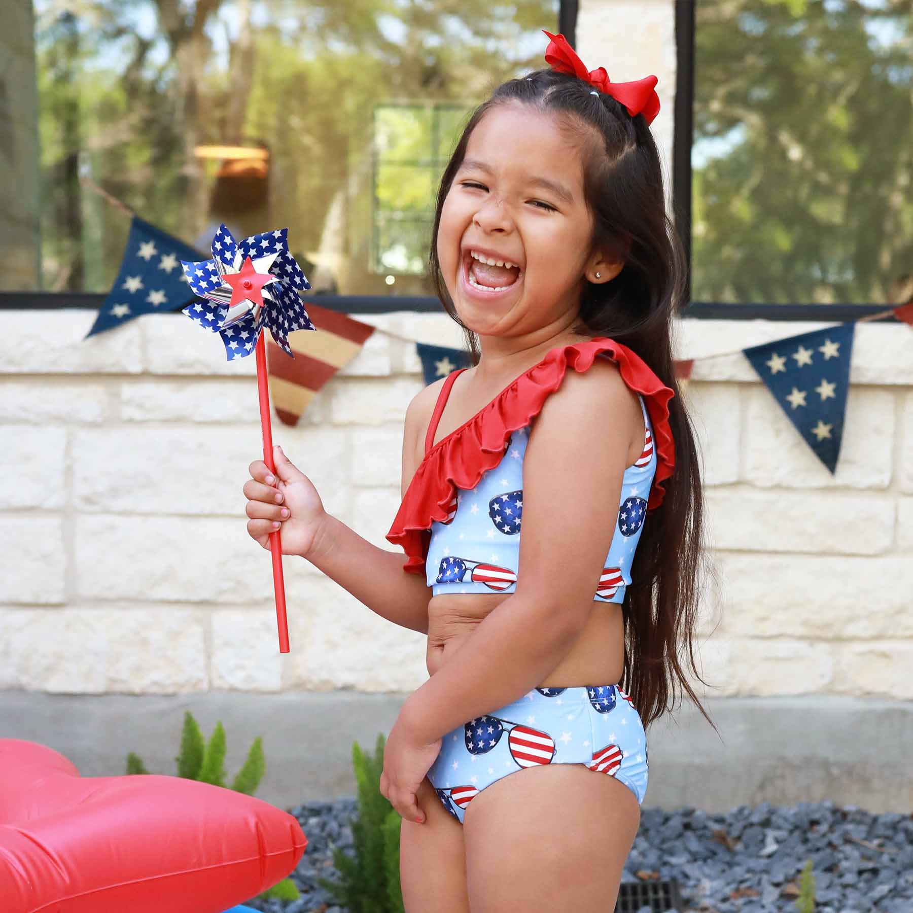 One Shoulder Ruffle Bikini | Patriotic Summer - Image 7