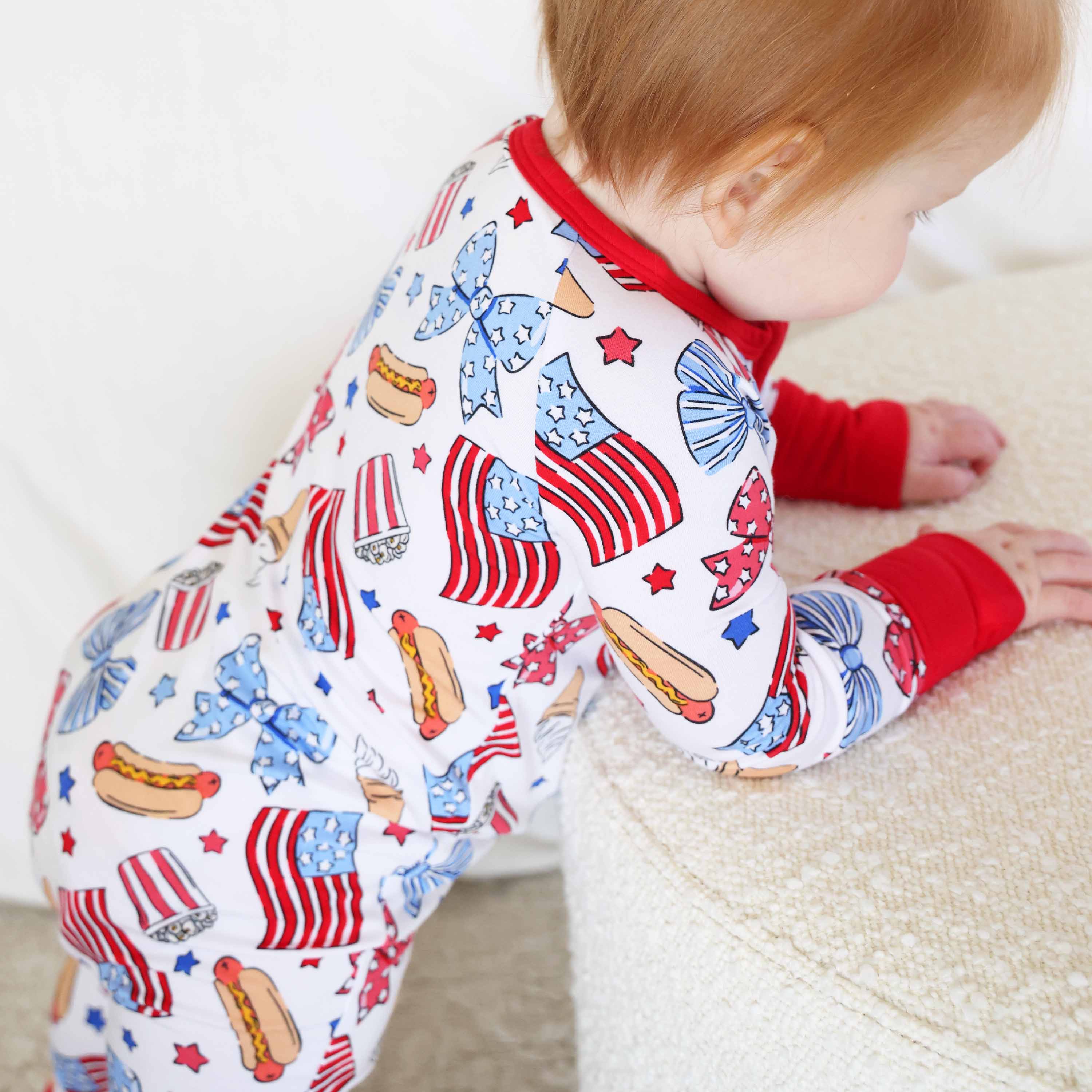 Party in the USA Convertible Zip Romper | Bows - Image 3