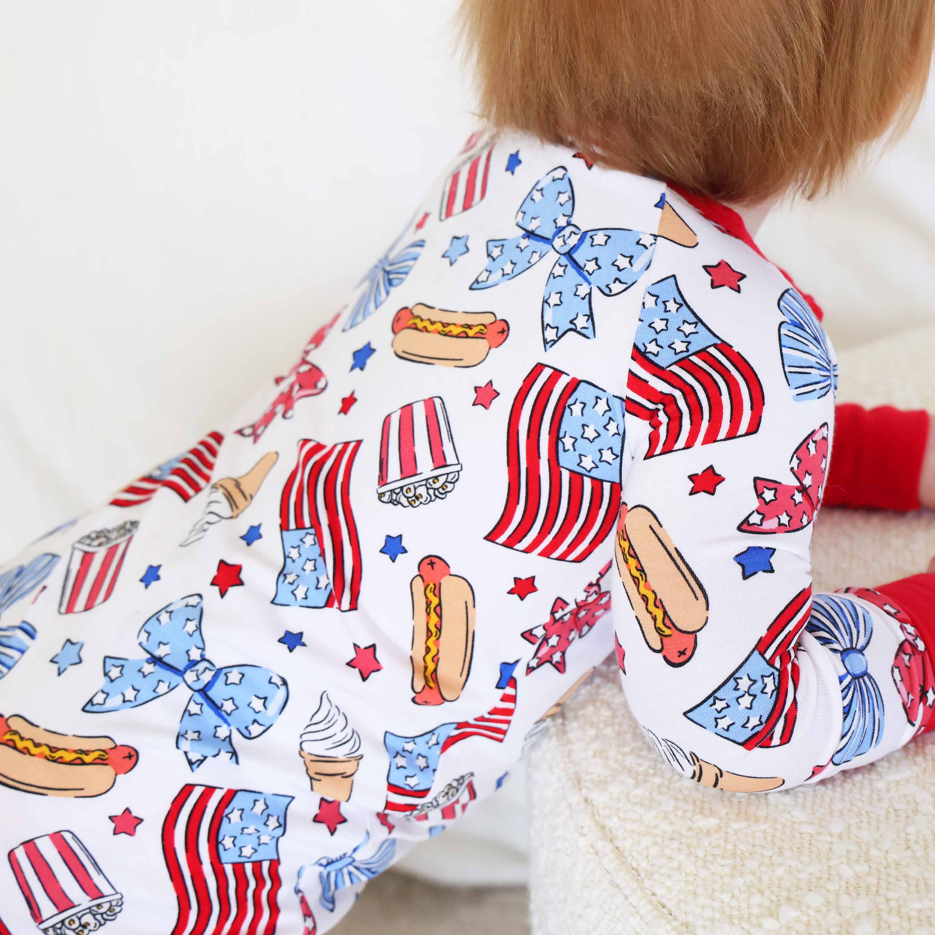 Party in the USA Convertible Zip Romper | Bows - Image 7