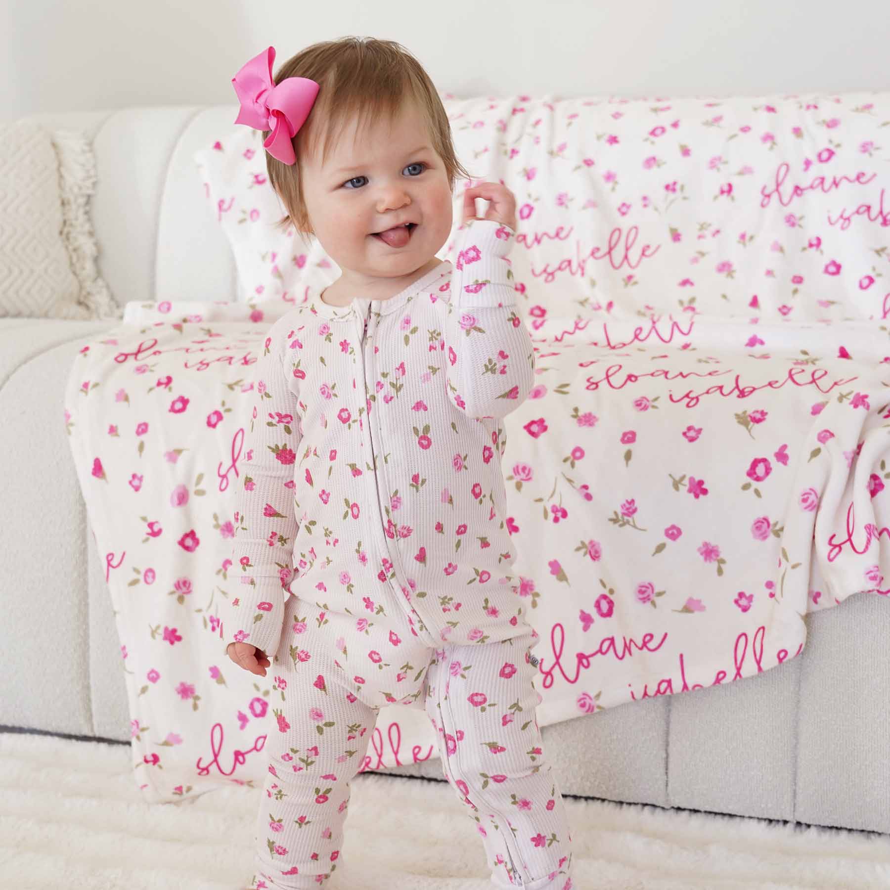 Penny's Posies Personalized Kids Blanket - Image 2
