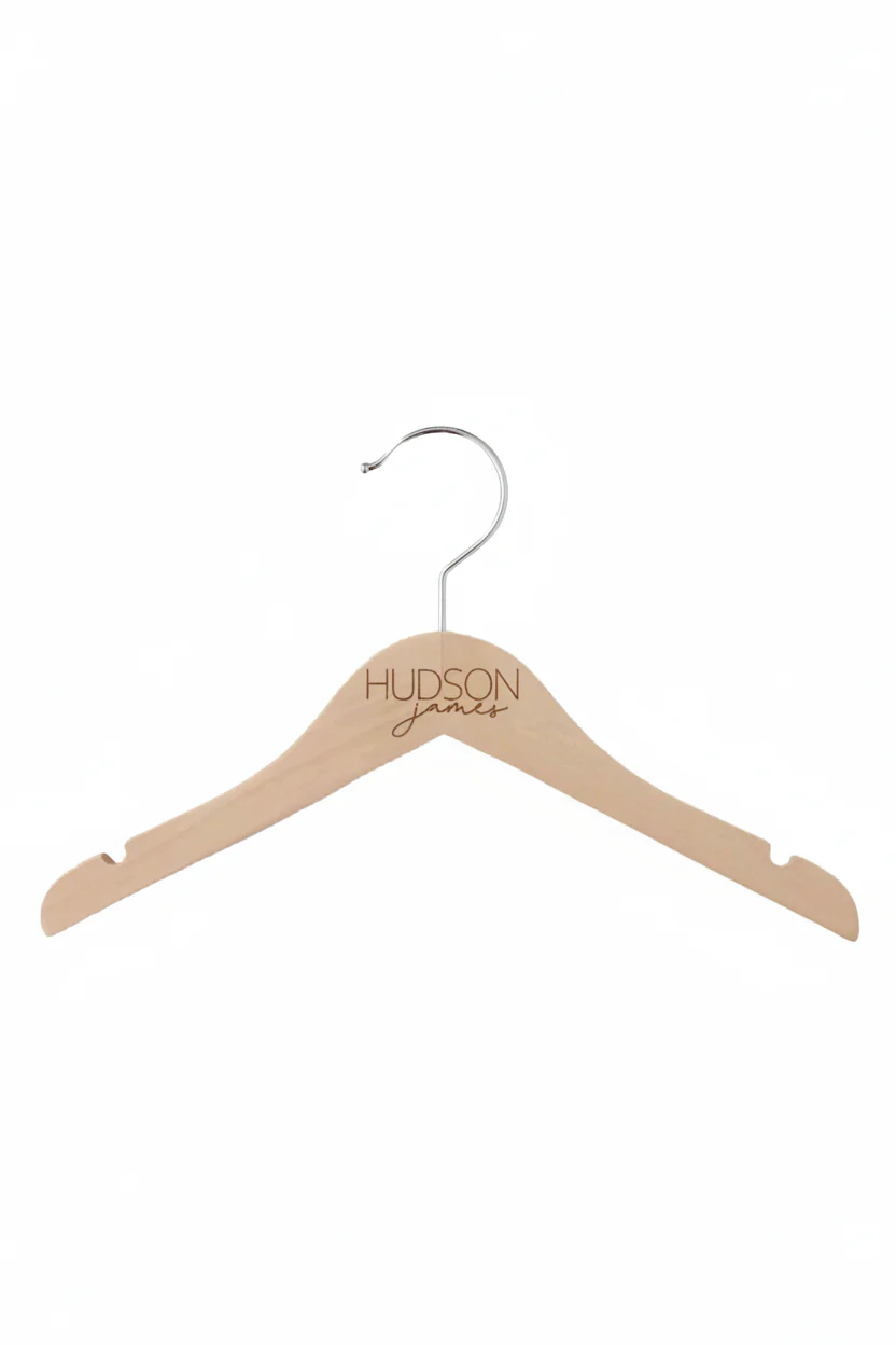 Personalized Baby Name Wood Hanger | Whimsy