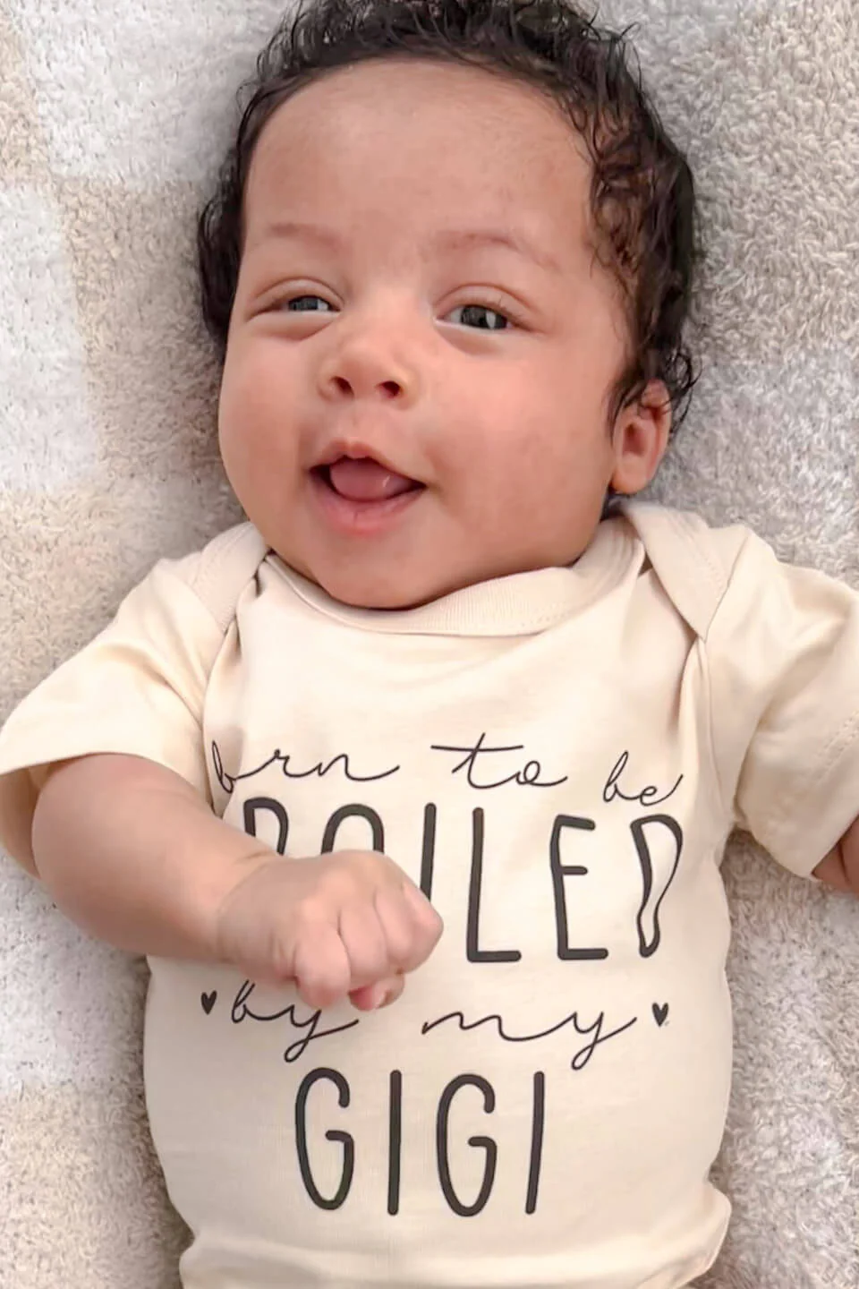 Personalized Born To Be Spoiled Graphic Bodysuit | Natural - Image 5