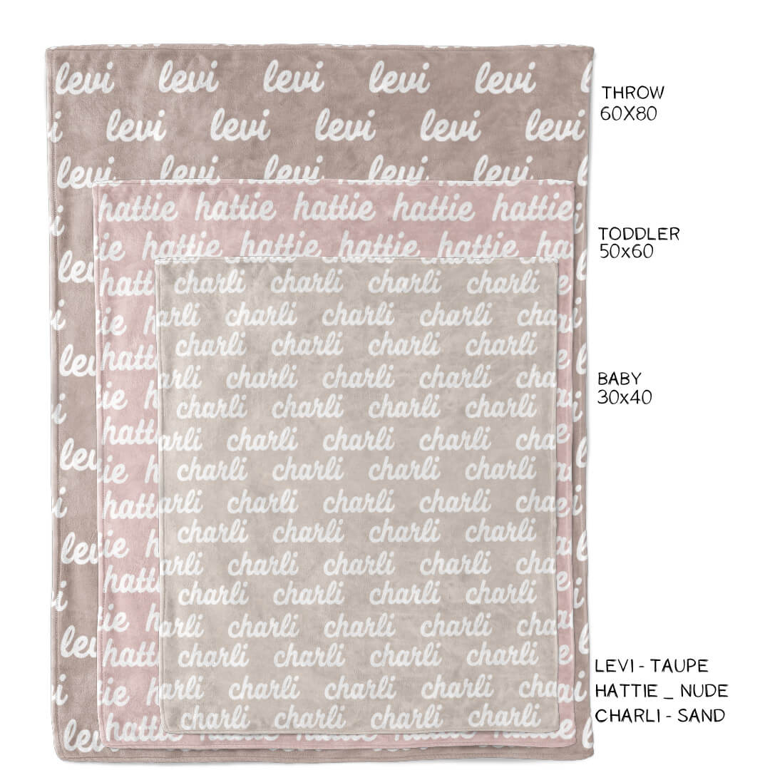 Personalized Color Blanket | Taupe - Image 3