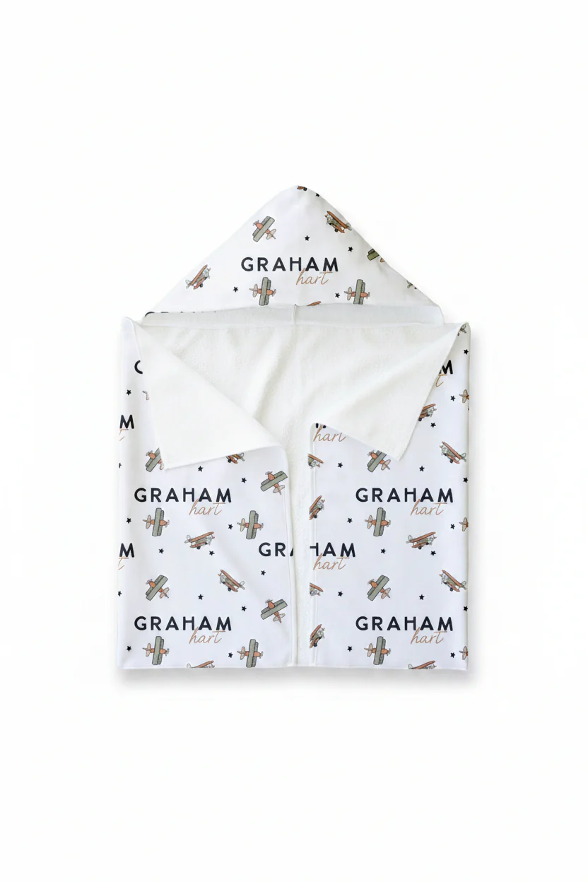 Personalized Hooded Towel | Take Flight - Image 2