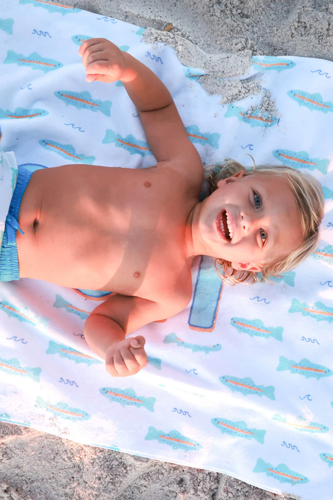 Personalized Kids Beach Towel | Tiny Trout - Image 5