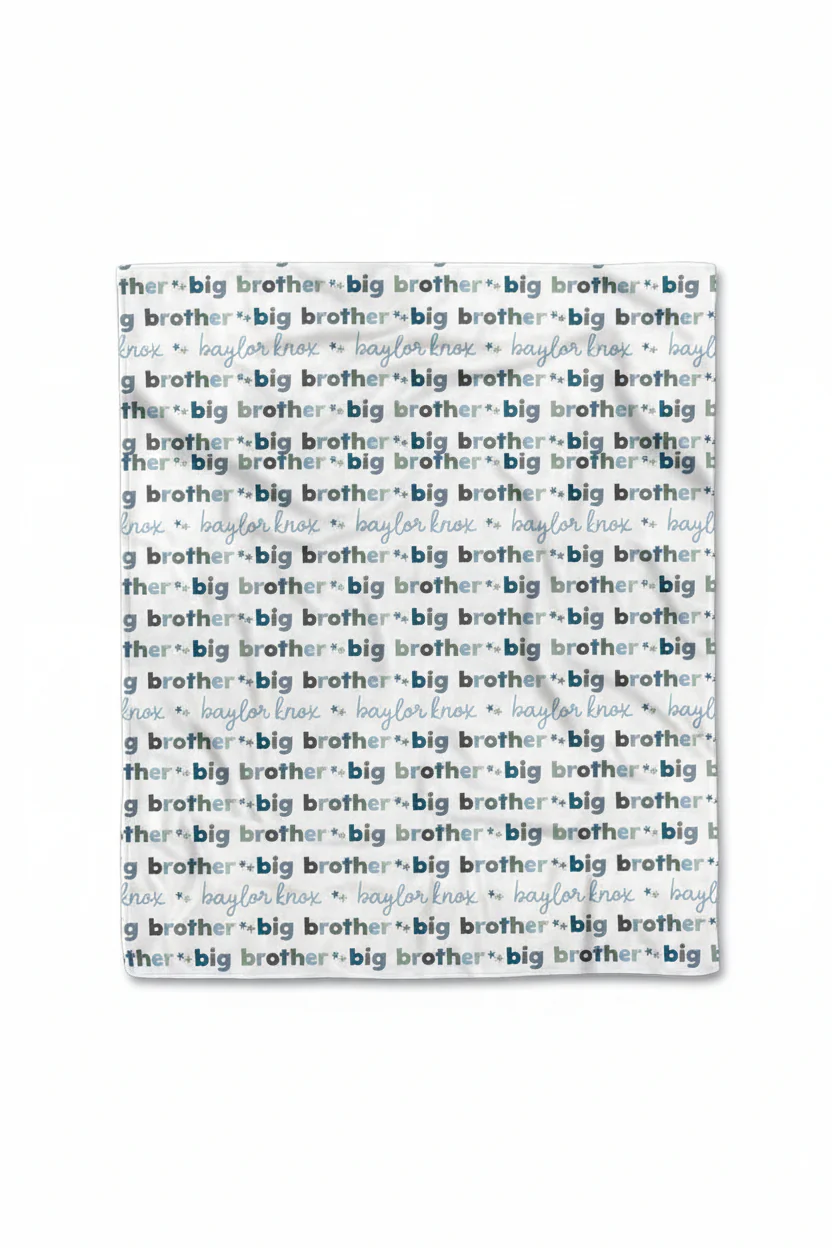 Personalized Kids Blanket | Big Sibling - Image 4