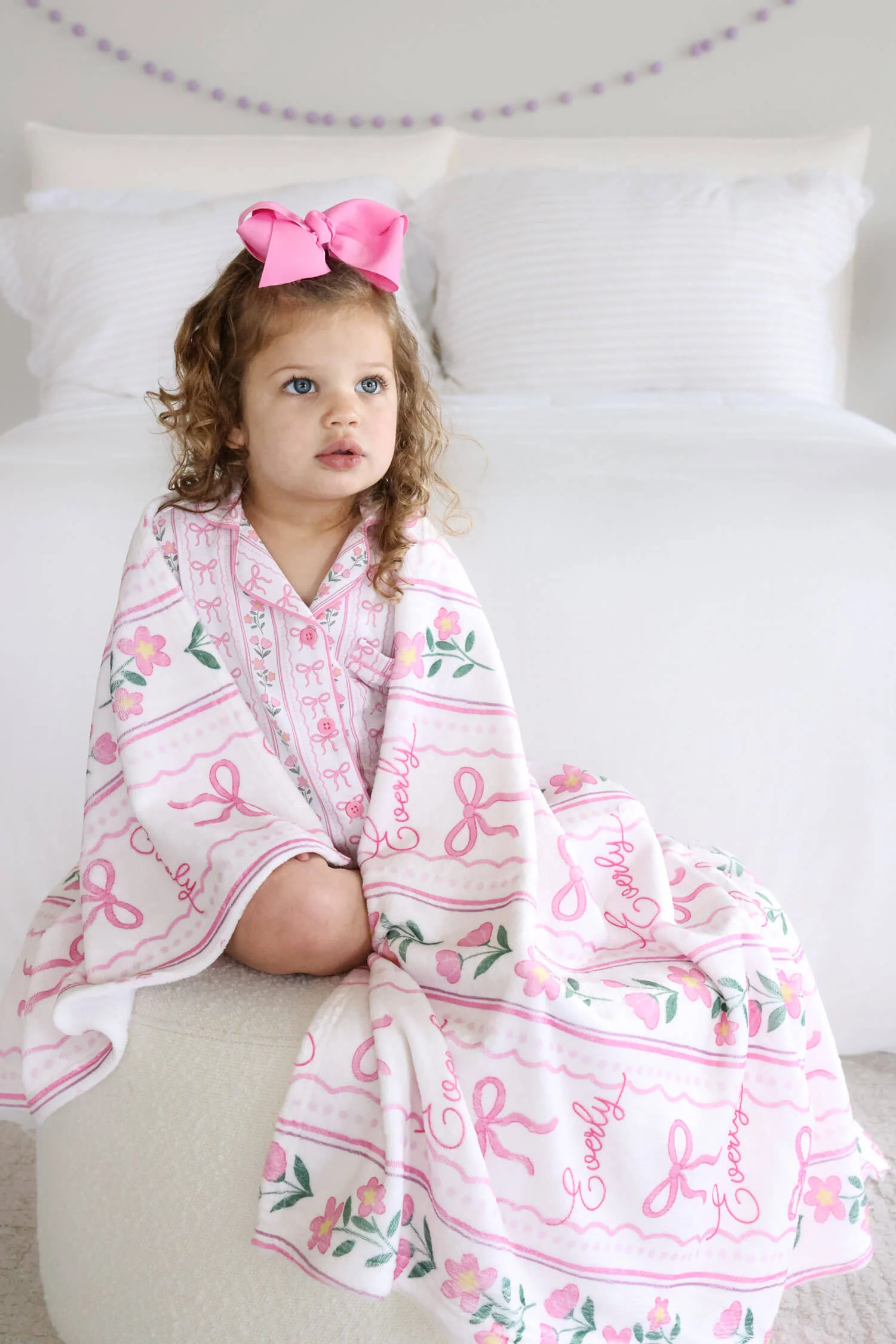 Personalized Kids Blanket | Coquette Garden - Image 4