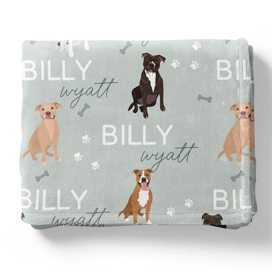 Personalized Kids Blanket | Pit Bull - Image 5