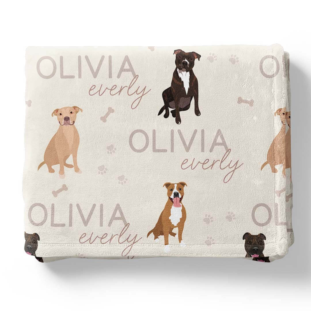 Personalized Kids Blanket | Pit Bull - Image 7