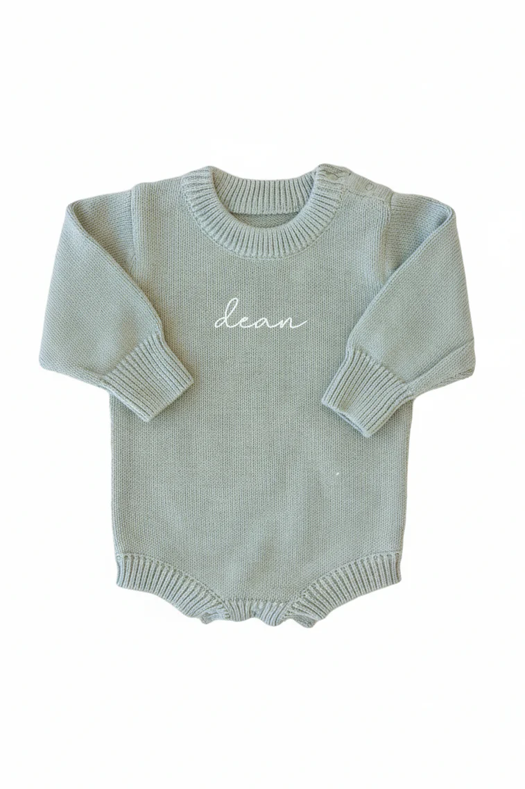 Personalized Printed Knit Sweater Bubble | Smoke - Image 7