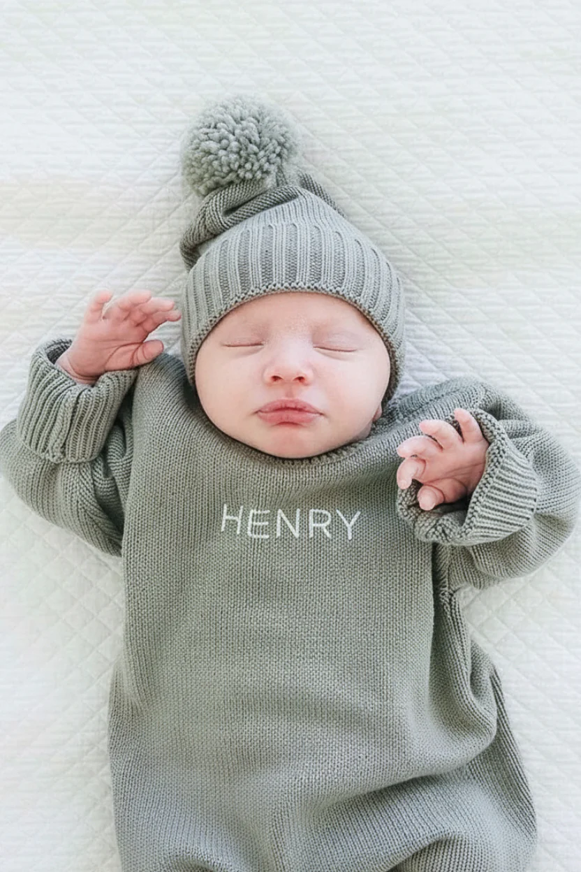 Personalized Printed Knit Sweater Bubble | Smoke - Image 8