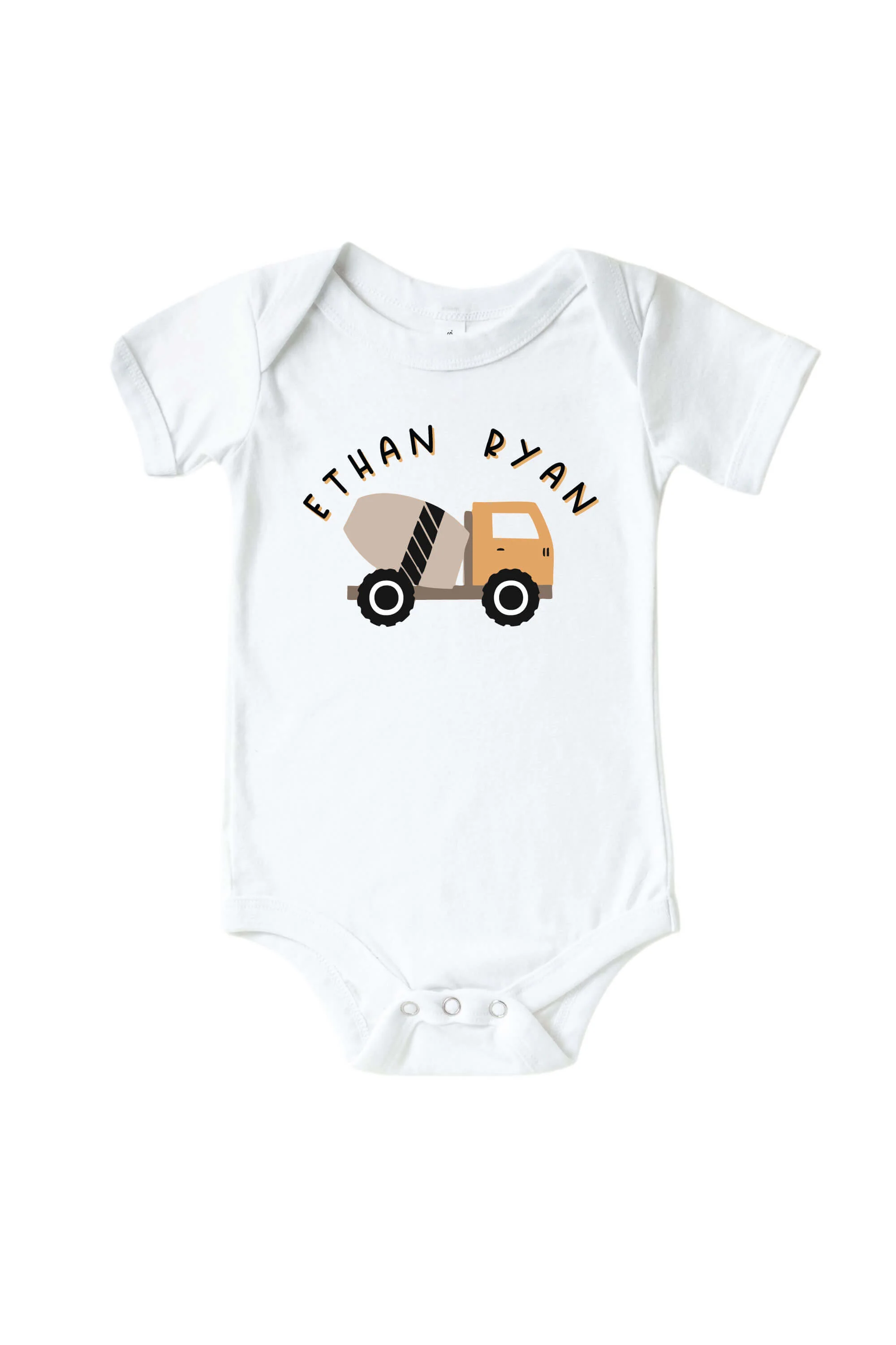 Personalized Little Builder Graphic Bodysuit & Kids Tee | White - Image 2