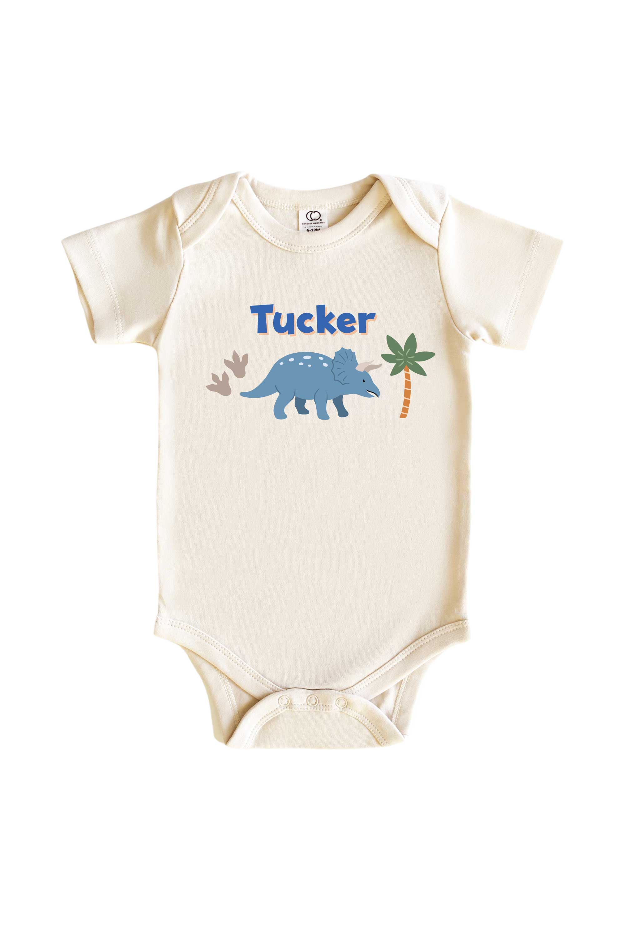 Personalized Little Fossil Neutral Graphic Bodysuit & Kids Tee | Natural - Image 2
