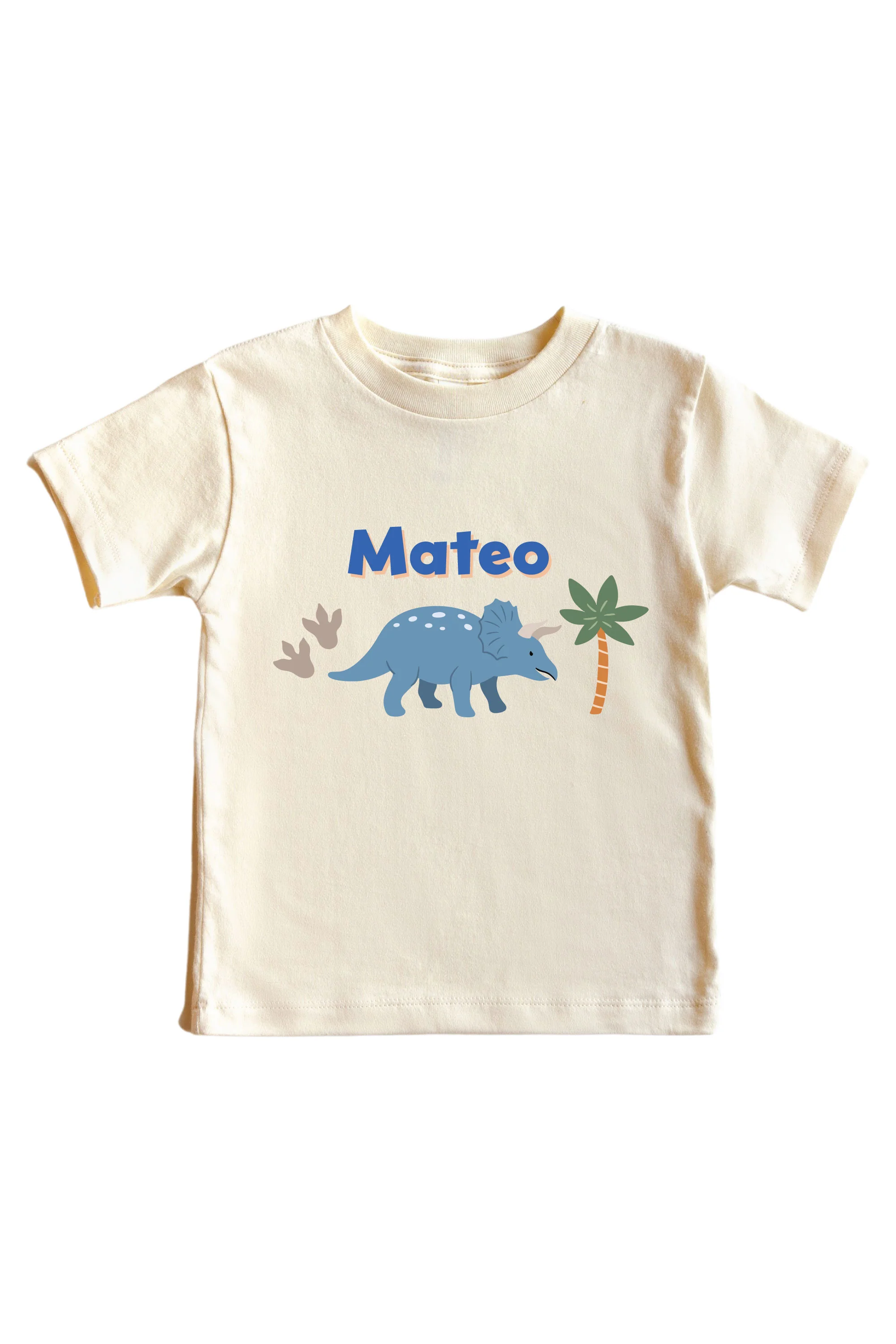 Personalized Little Fossil Neutral Graphic Bodysuit & Kids Tee | Natural - Image 3