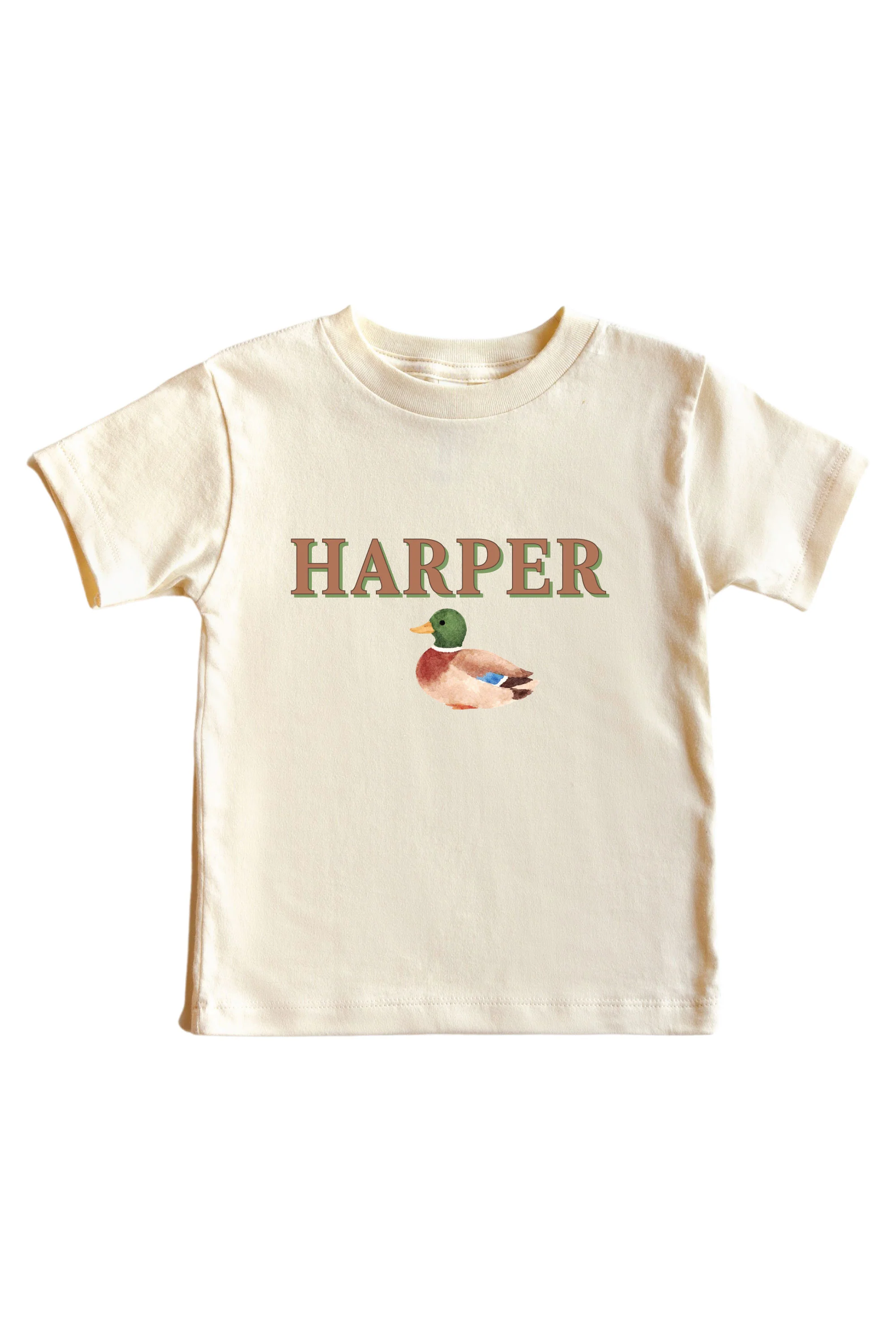 Personalized Little Mallard Graphic Bodysuit & Kids Tee | Natural - Image 3
