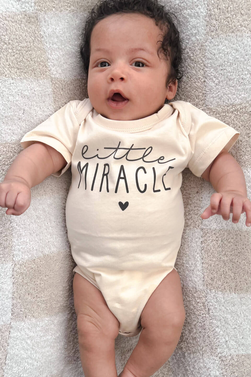 Personalized Little Miracle Graphic Bodysuit | Natural - Image 2