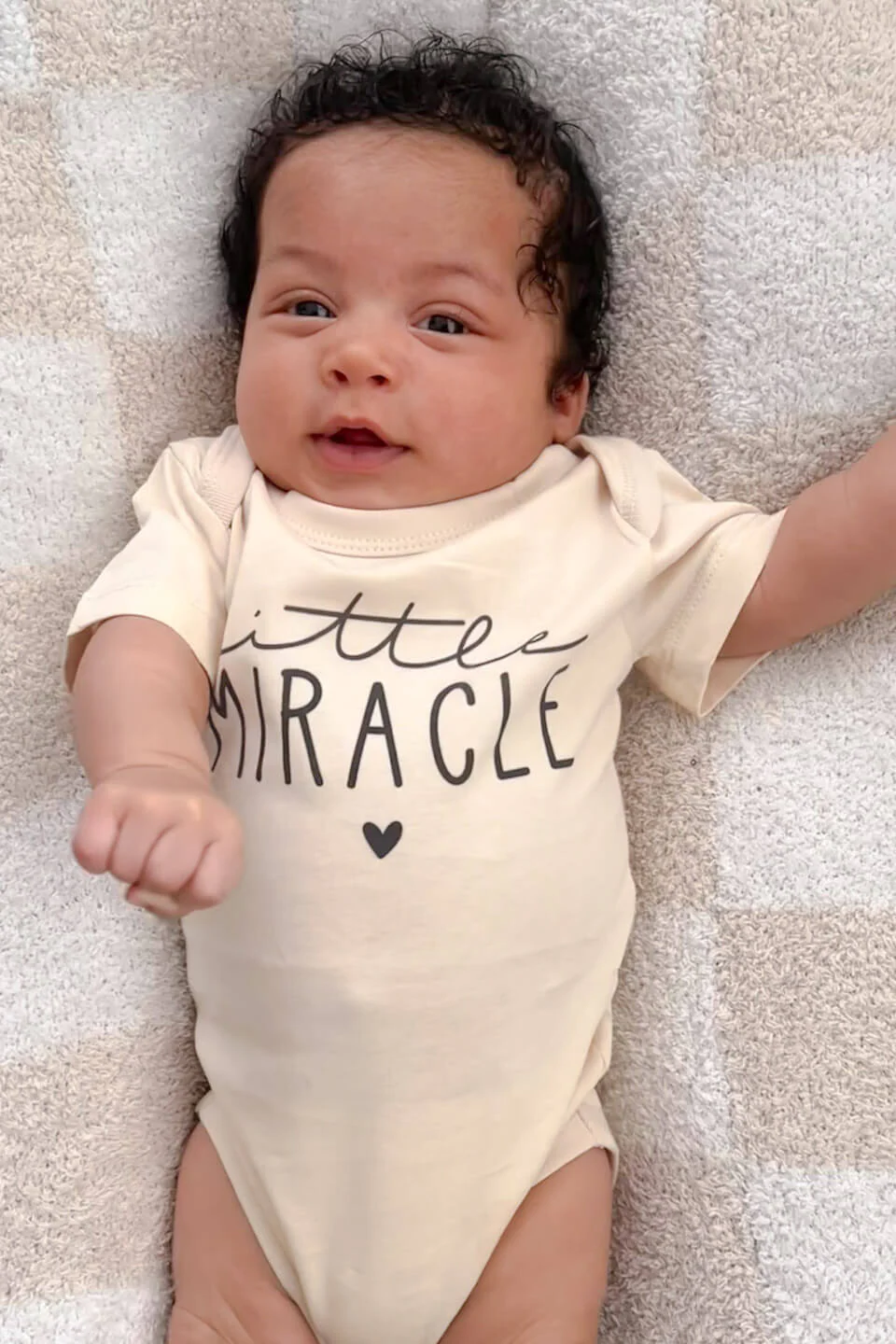 Personalized Little Miracle Graphic Bodysuit | Natural - Image 6