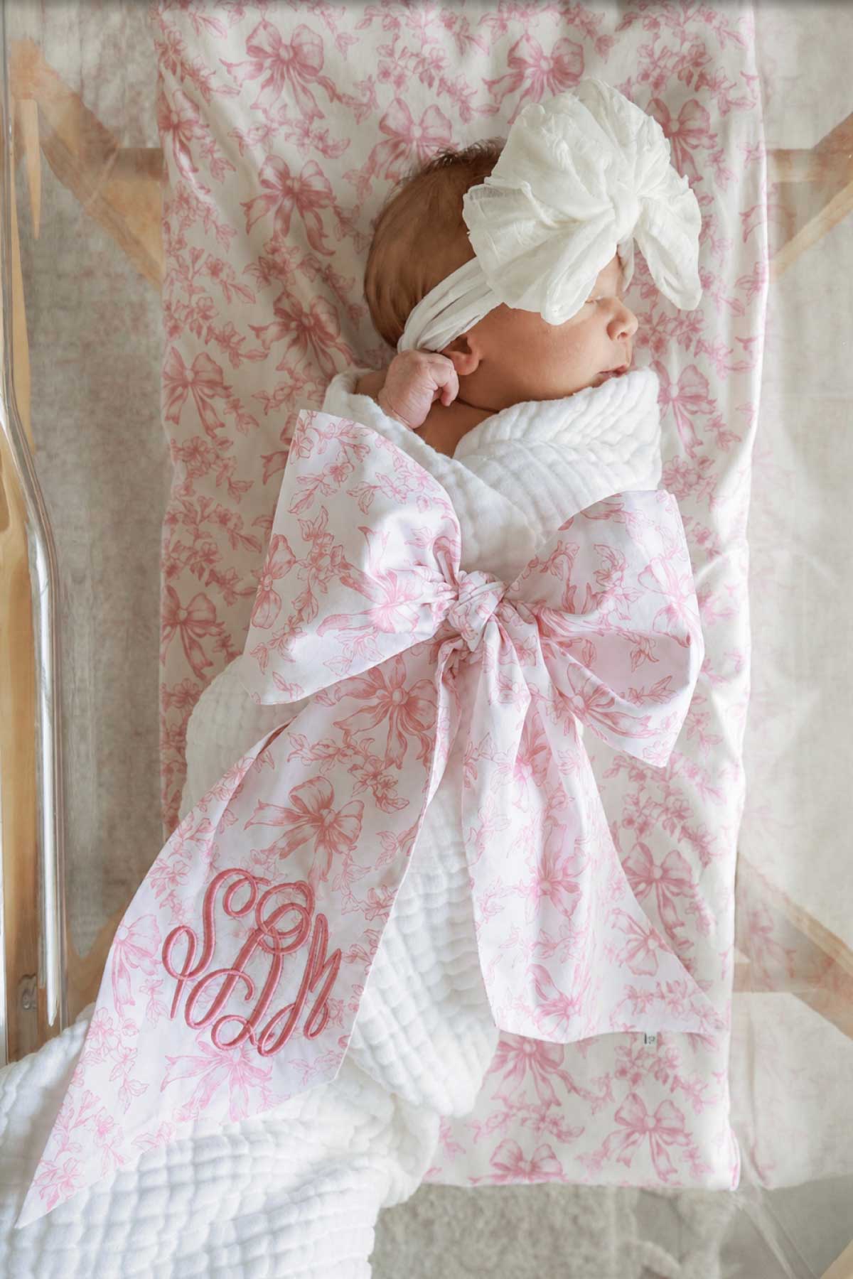 Personalized Newborn Bow Sash | Fancy Frills - Image 4