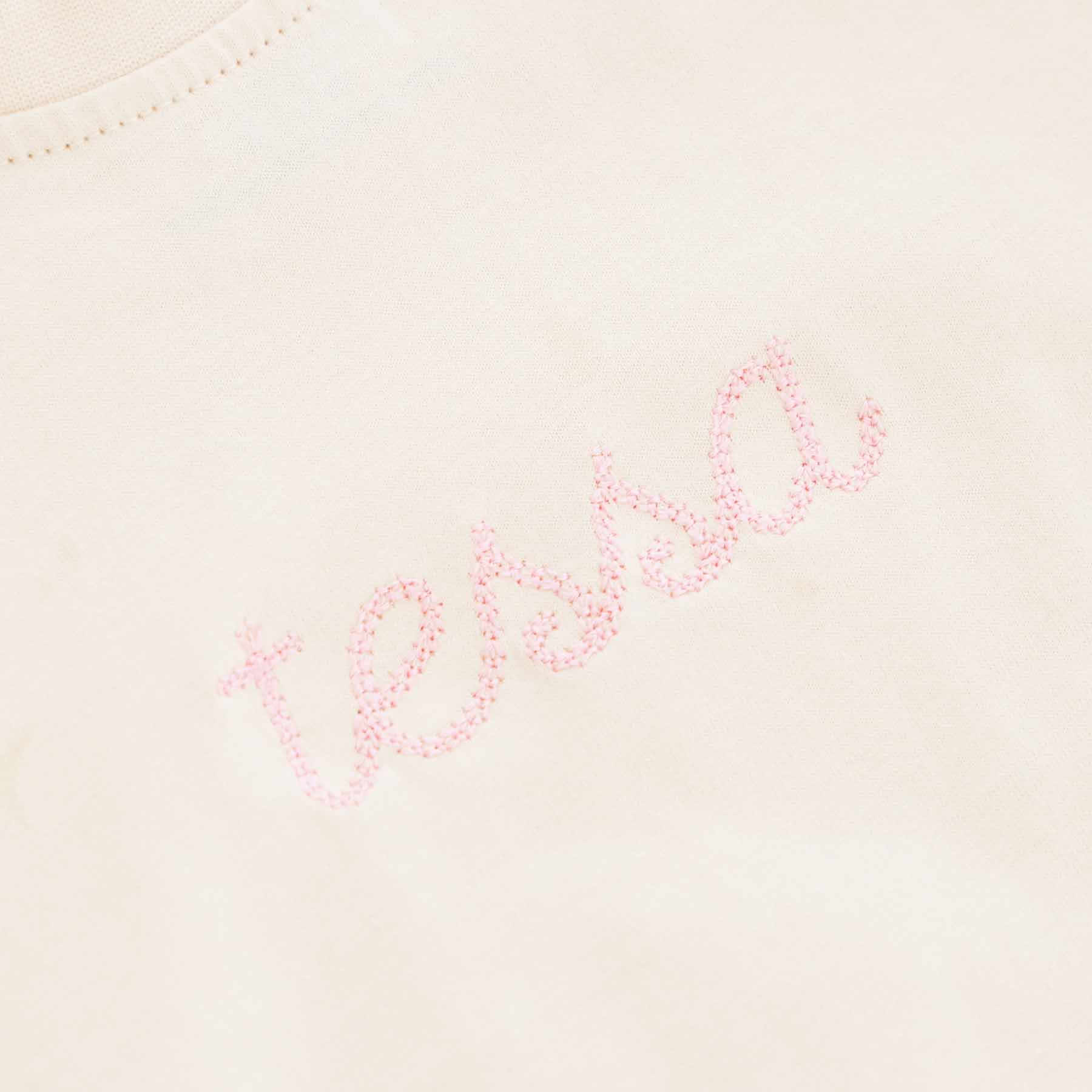 Embroidered Stitched Long Sleeve Bubble Romper | Natural - Image 14