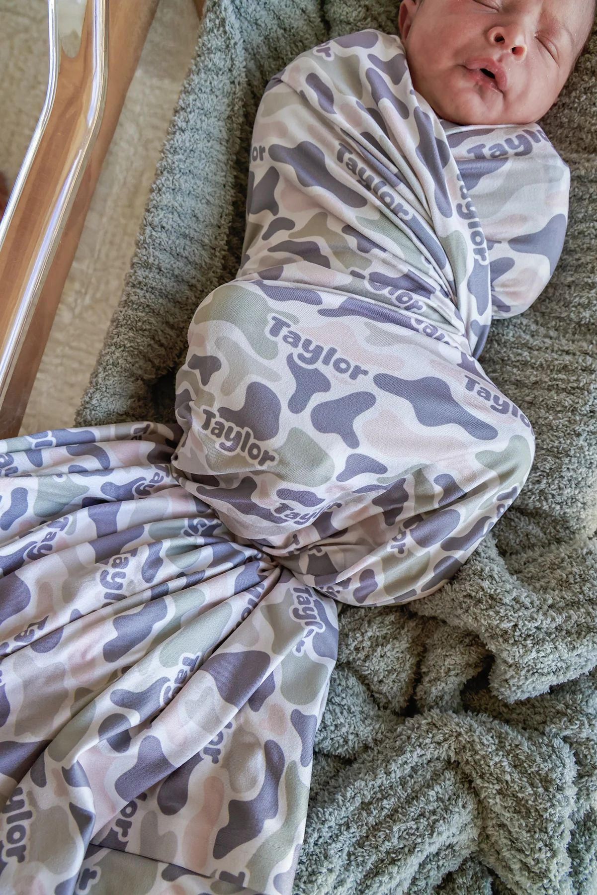 Personalized Swaddle Blanket | Camo Cutie - Image 5