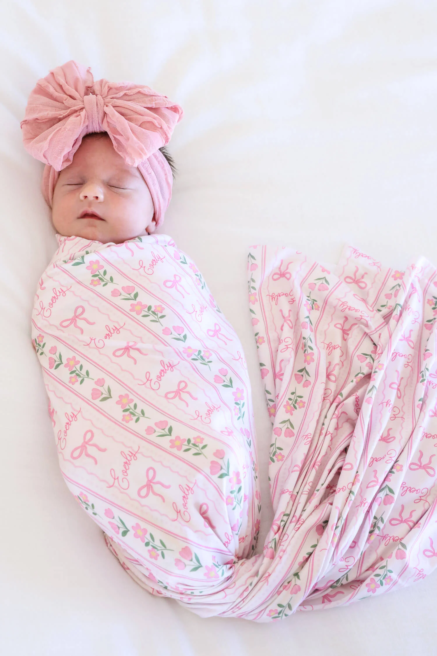 Personalized Swaddle Blanket | Coquette Garden
