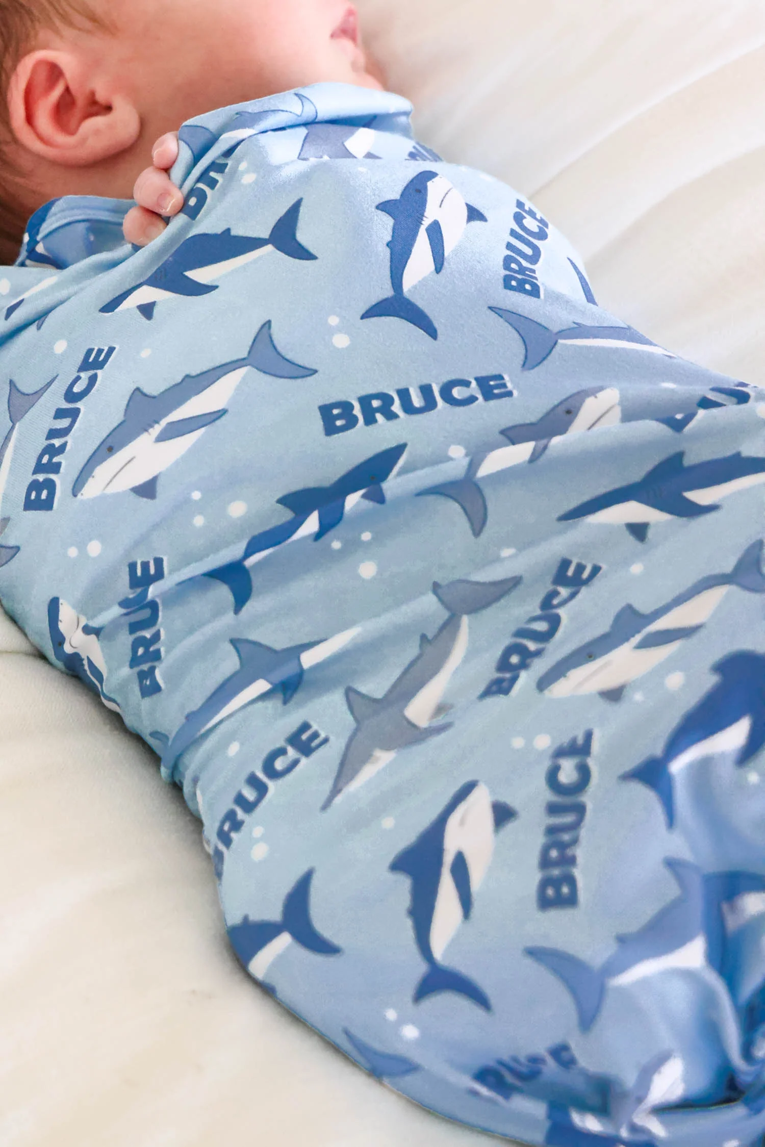 Personalized Swaddle Blanket | Fin Friends - Image 3