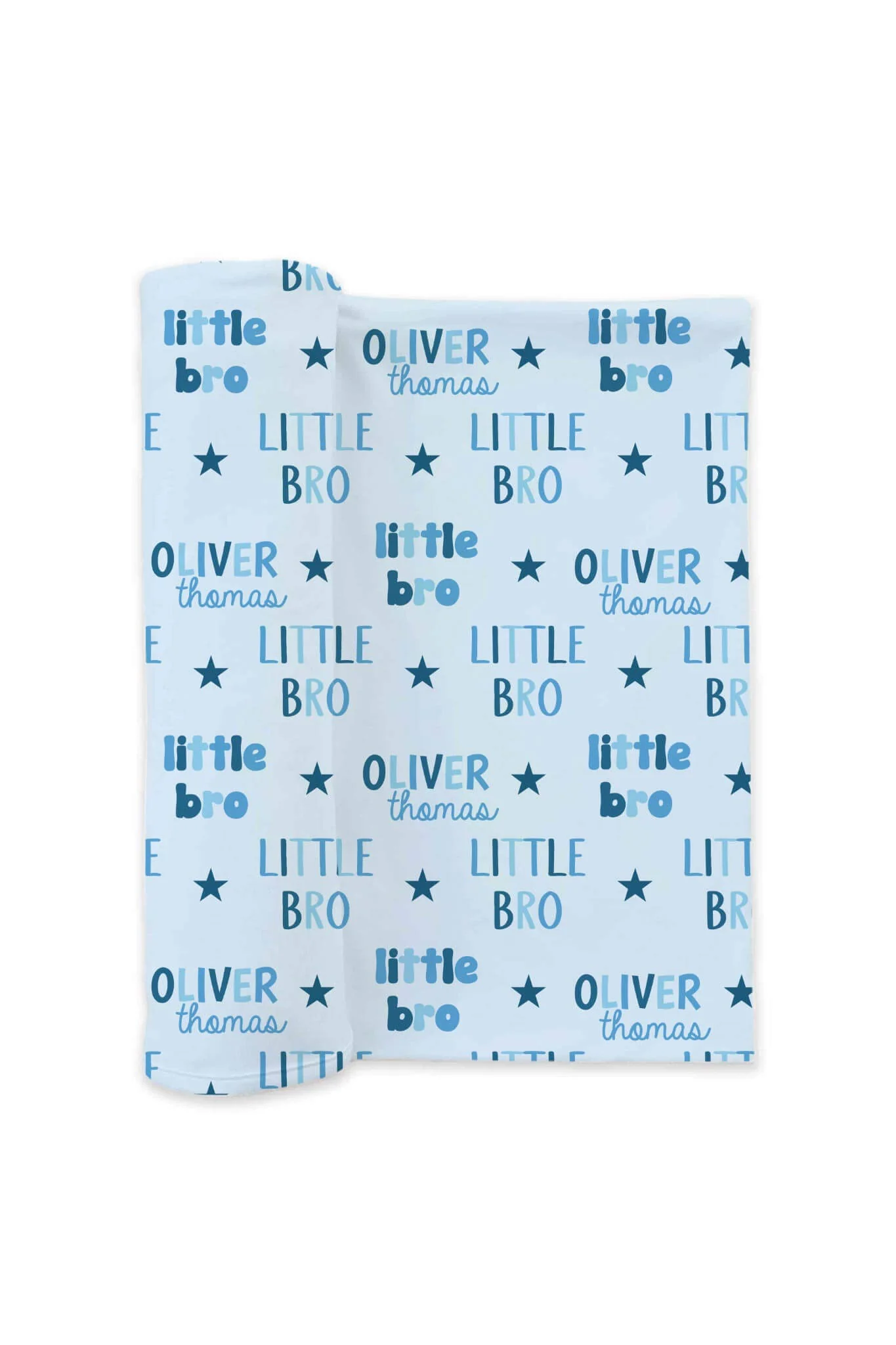 Personalized Swaddle Blanket | Little Bro - Image 2