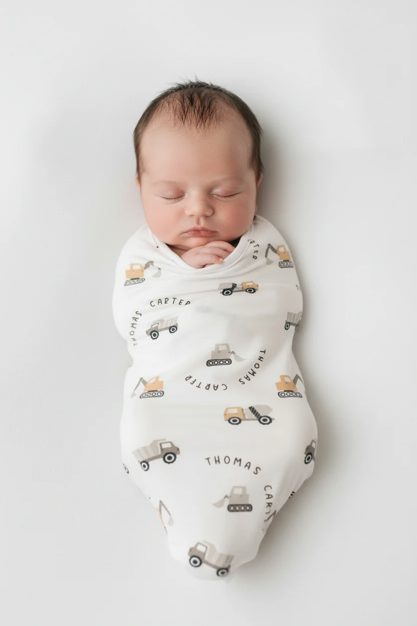 Personalized Swaddle Blanket | Little Builder