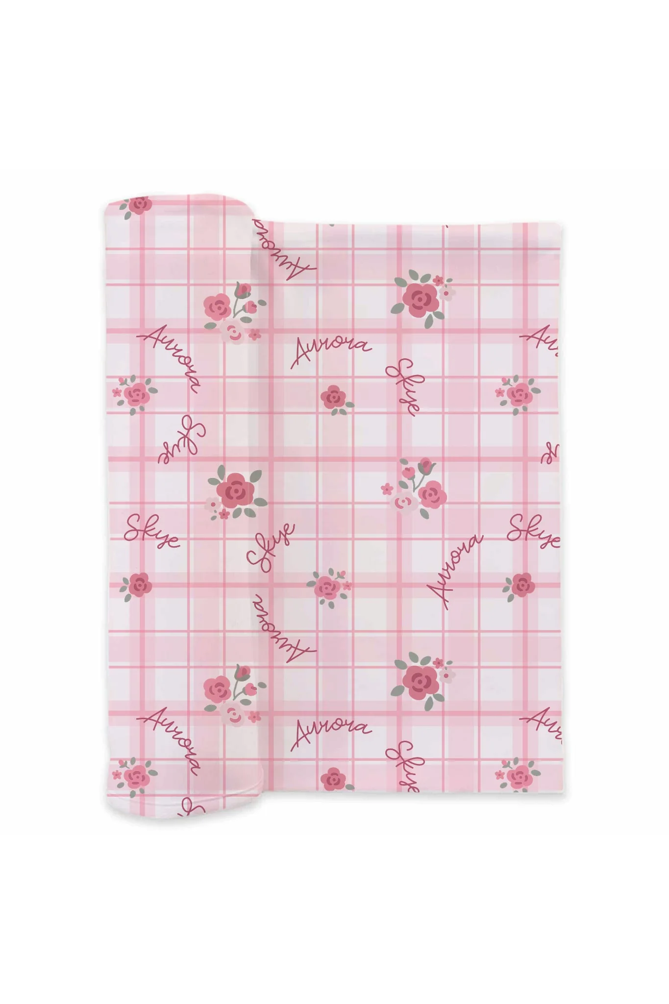 Personalized Swaddle Blanket | Primrose Plaid - Image 2
